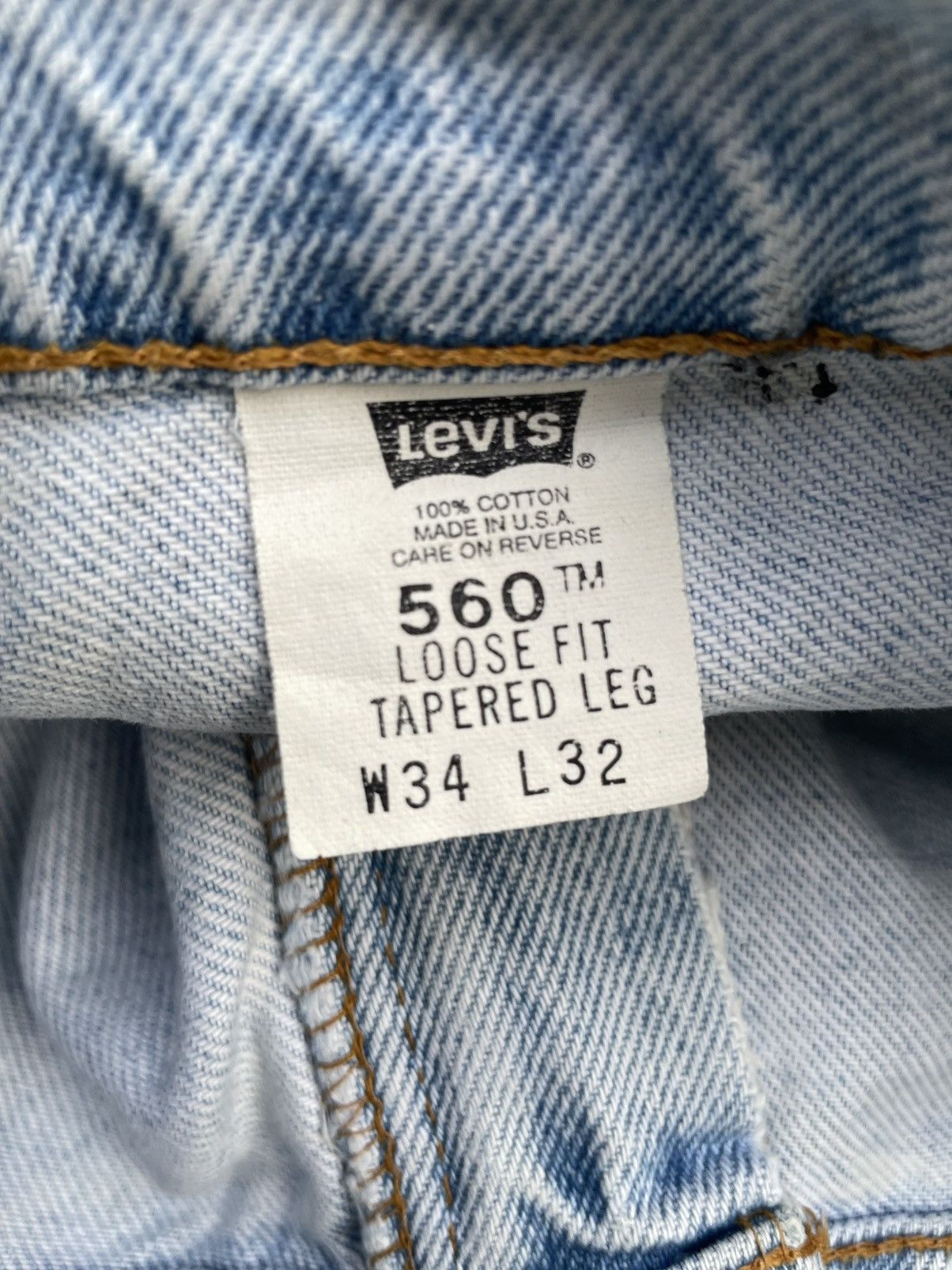 Levi's Vintage 1996 Levi’s 560 Orange Tag Size US 34 / EU 50 - 19 Thumbnail