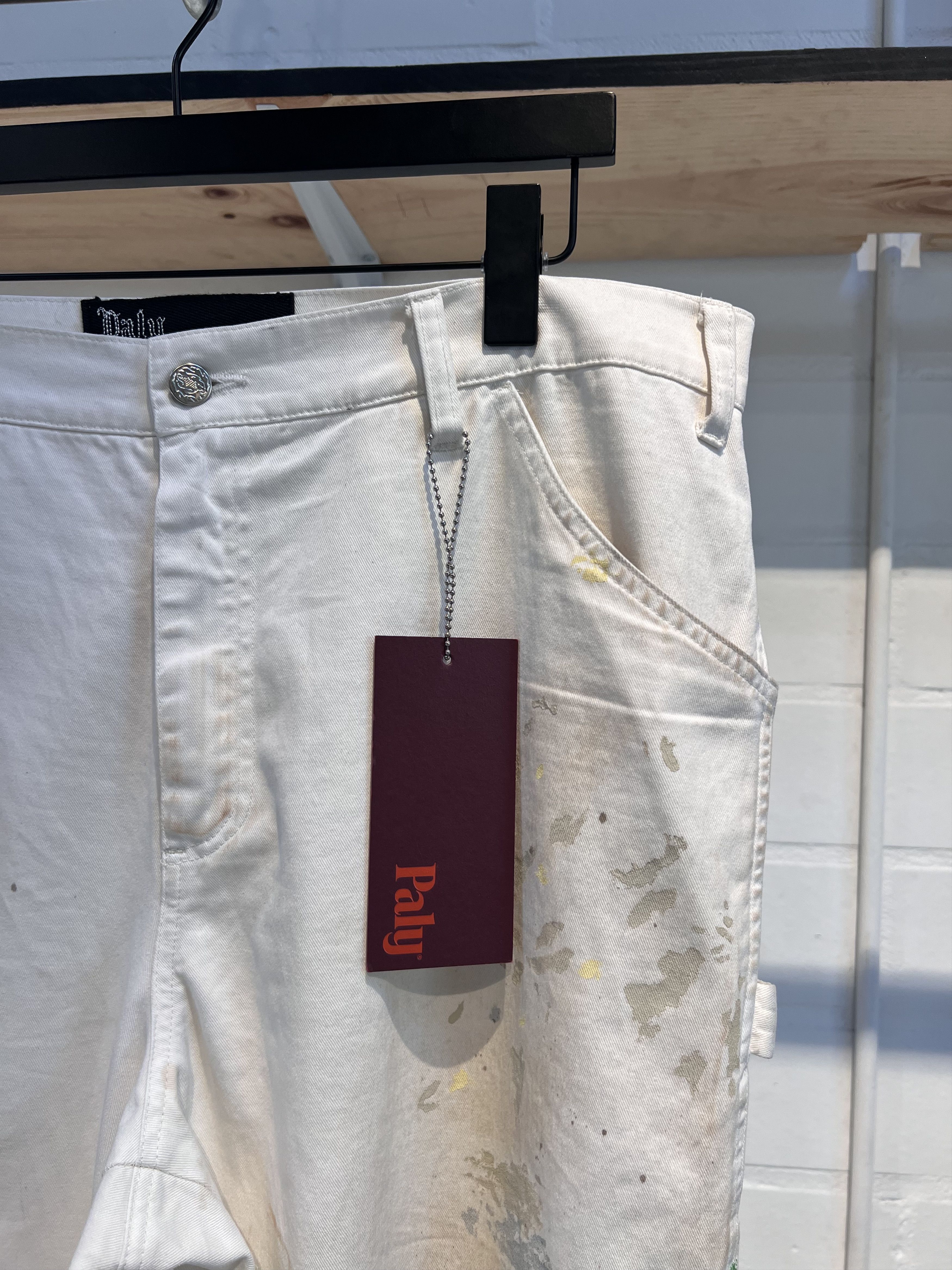 Stüssy blue denim double knee workpants
