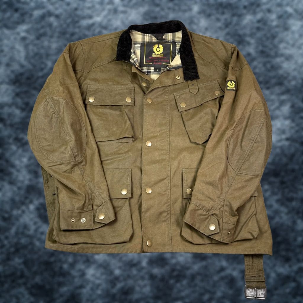 Belstaff Belstaff Fieldmaster Waxed Jacket Mens Large Olive Belted Cotton Italy Size US L / EU 52-54 / 3 - 1 Thumbnail