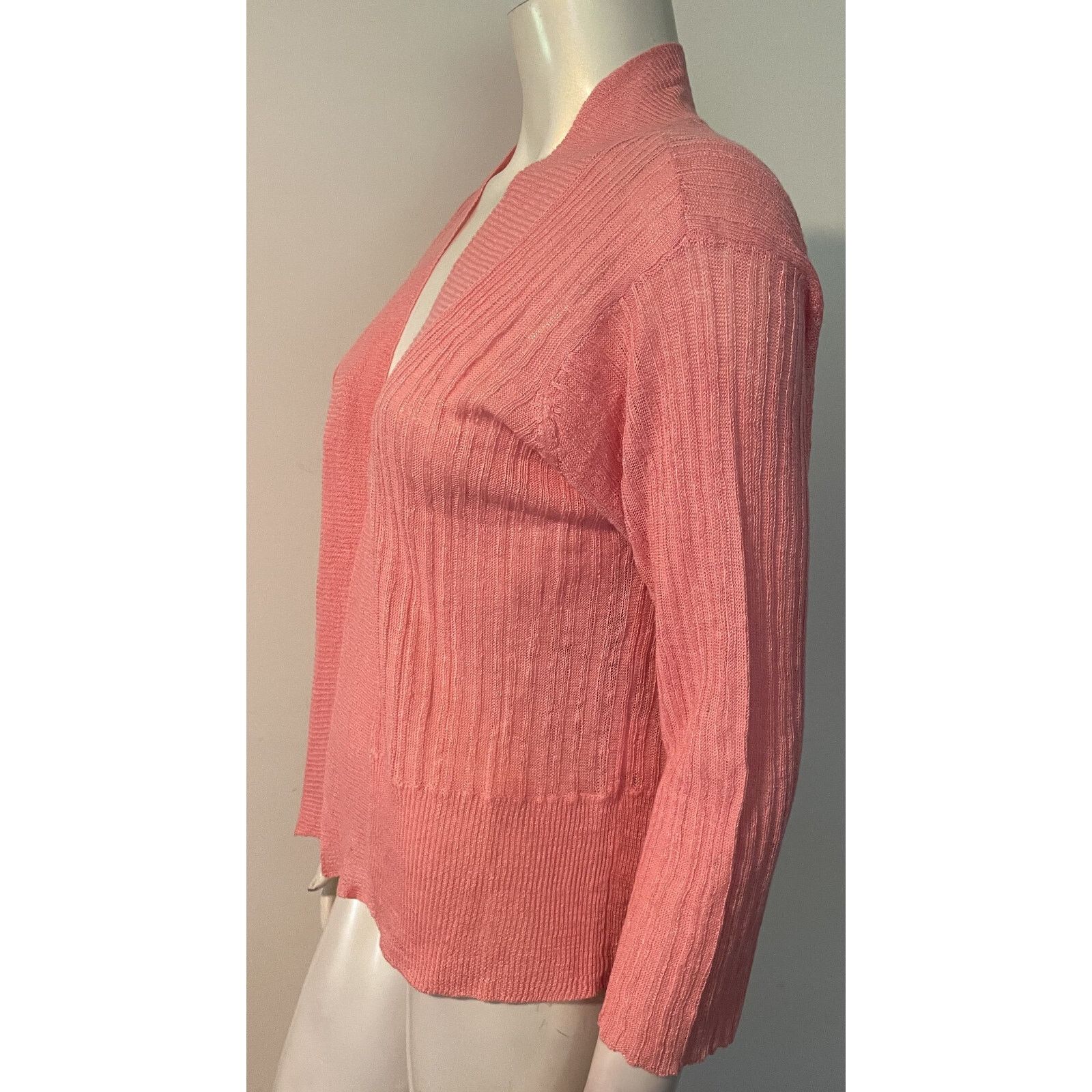 Eileen Fisher Eileen Fisher Flamingo Pink Linen Cardigan Sweater NWT XL Size XL / US 12-14 / IT 48-50 - 3 Thumbnail