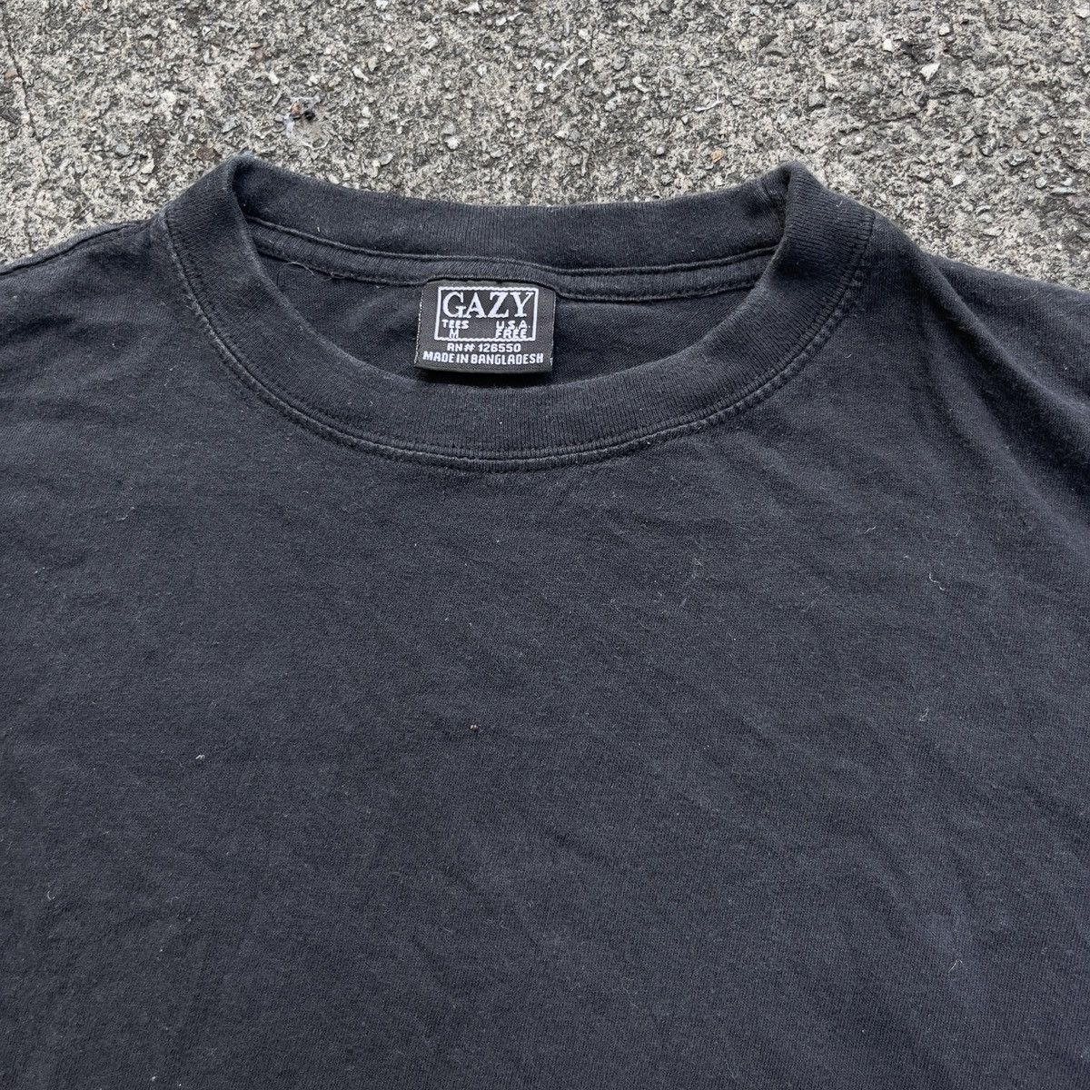 Vintage Vintage Y2K GAZY Boxy Fit Faded Blank Black T Shirt Size US M / EU 48-50 / 2 - 2 Thumbnail