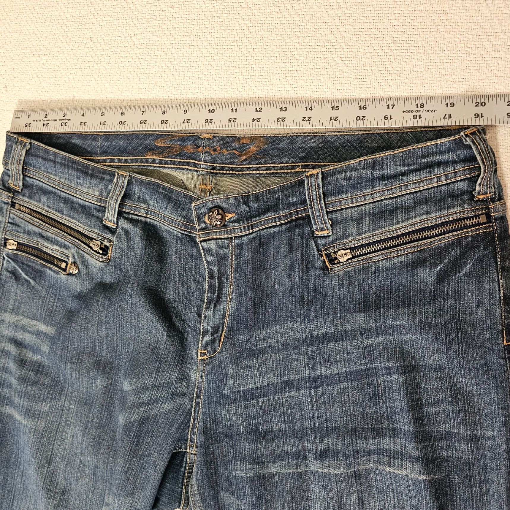 Vintage Seven7 Jeans Size 20 Womens Tower Straight Mid Rise Medium Wash Blue Denim Size 42" / US 20 - 6 Thumbnail