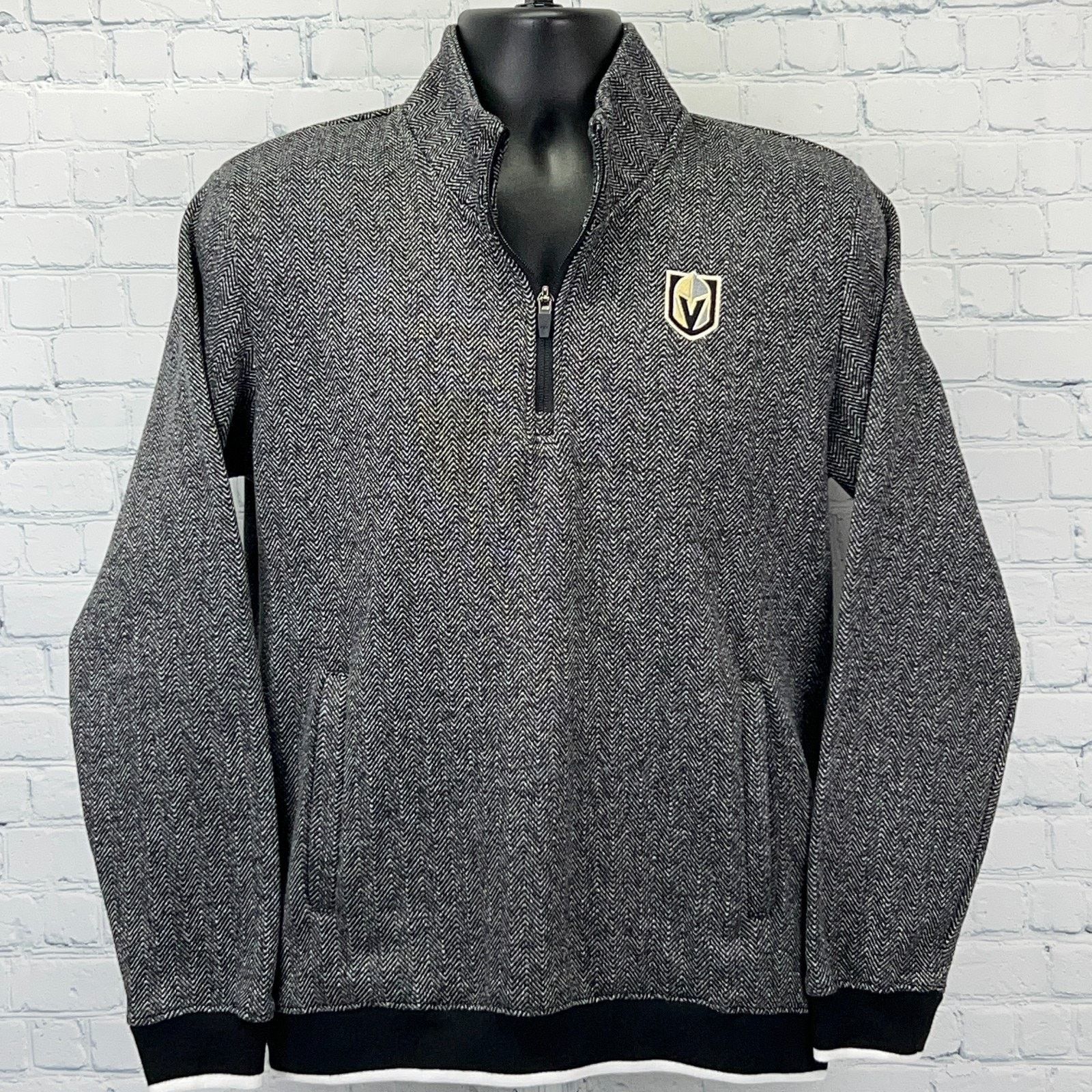 NHL Las Vegas Golden Knights 1/4 Zip Sweater Gray Womens M Size M / US 6-8 / IT 42-44 - 2 Thumbnail