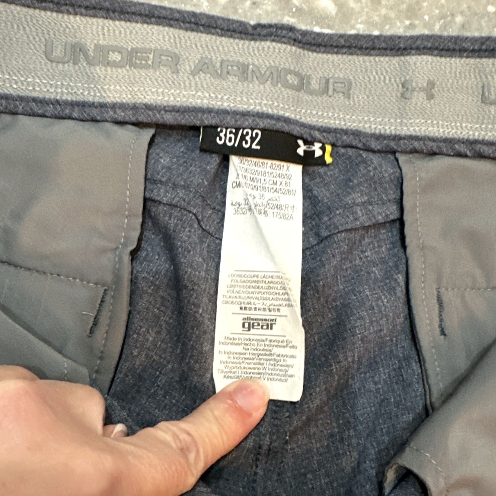 Under Armour Under Armour Pants Mens 36x32 Gray Lightweight Chino Straight Leg All Season Gear Logo Casual Size US 36 / EU 52 - 4 Thumbnail