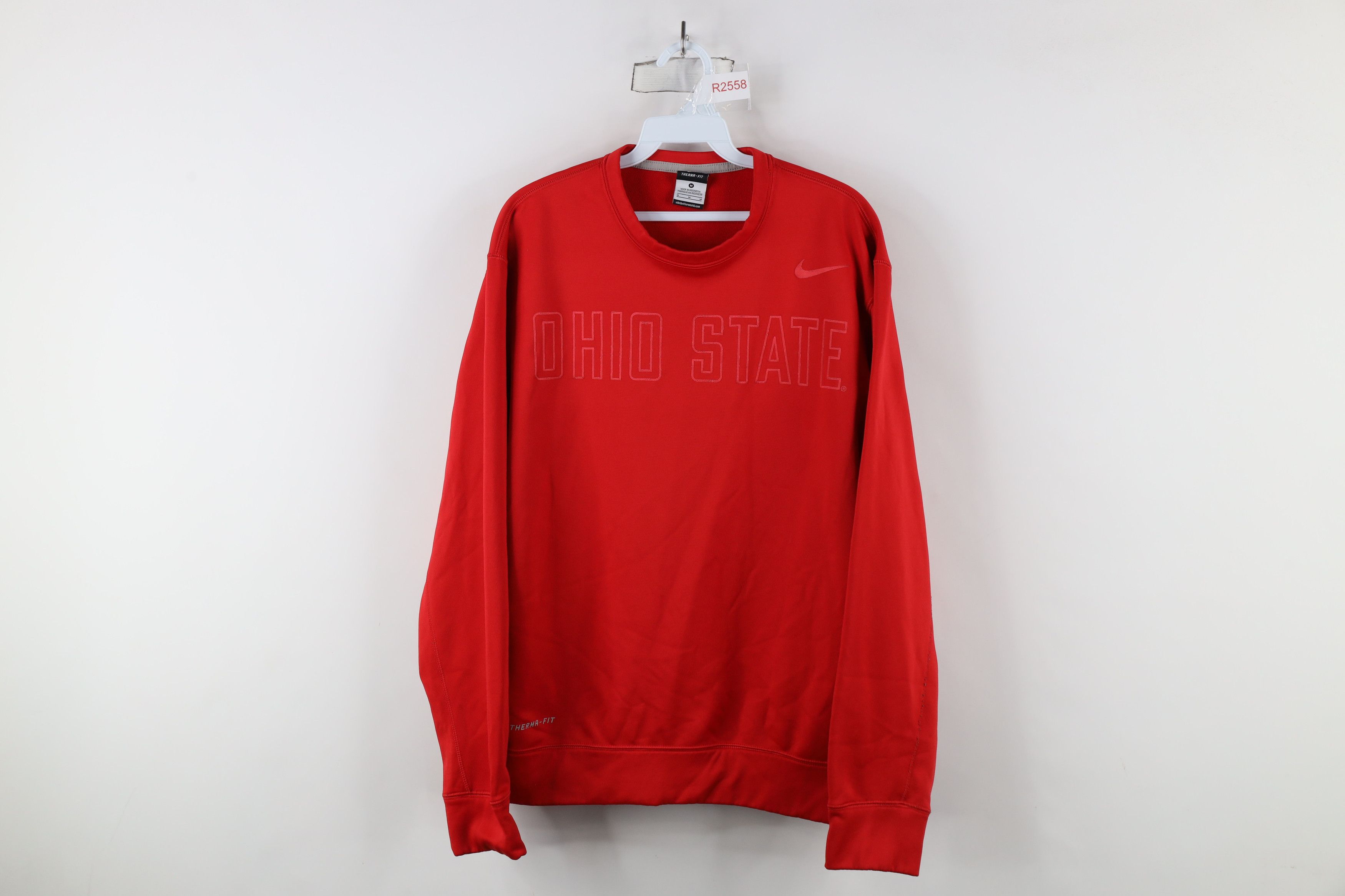 Nike × Vintage Nike Therma Fit Out Ohio State University Sweatshirt Red Size US M / EU 48-50 / 2 - 1 Thumbnail