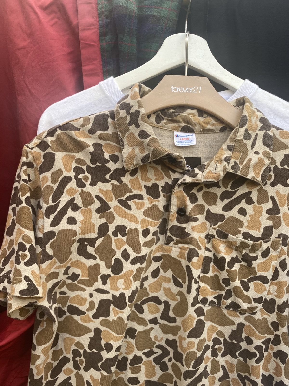 Champion Vintage Rare Champion Tiger Camo Polo Button Up Size US L / EU 52-54 / 3 - 5 Thumbnail