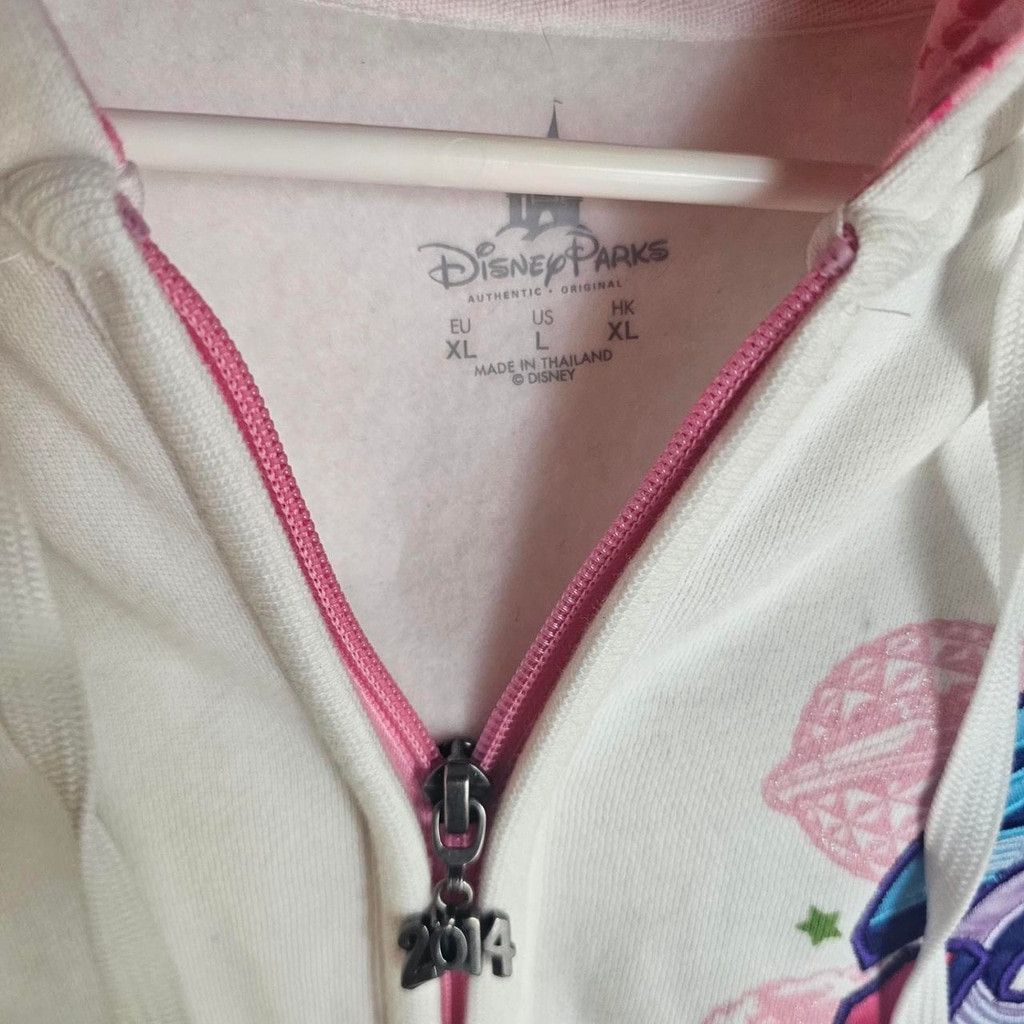 Disney White 2014 Disney Parks Zip-up Hoodie Size L / US 10 / IT 46 - 2 Thumbnail