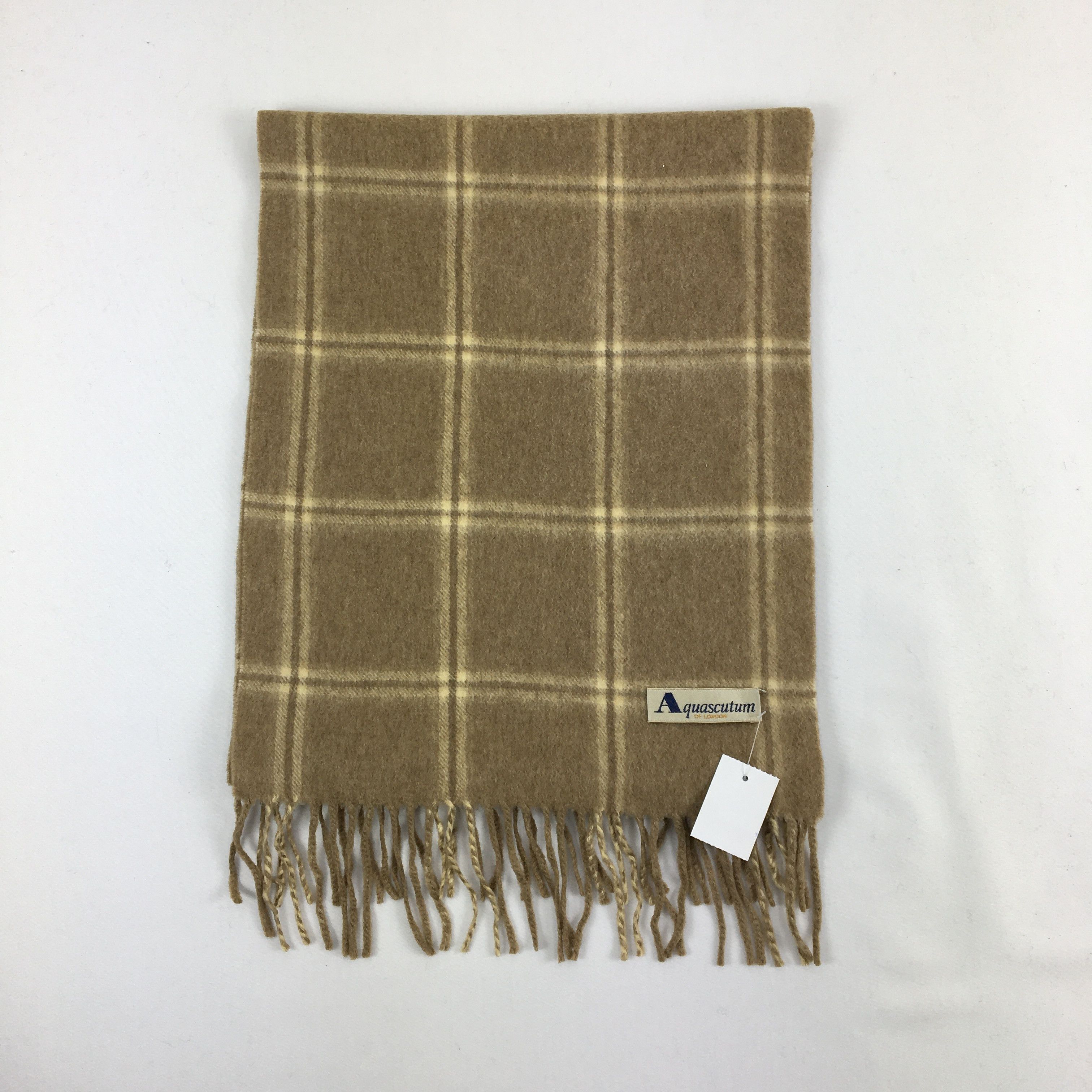 Aquascutum Vintage Aquascutum Scarf Muffler Plaid Wool Winter . Size ONE SIZE - 2 Thumbnail