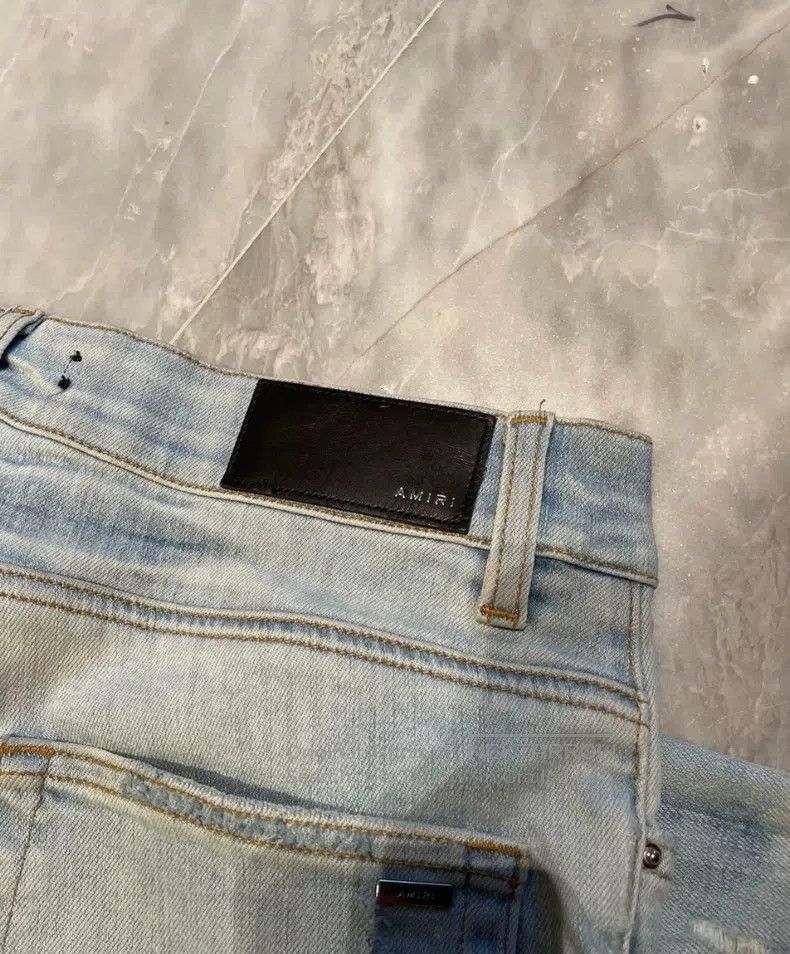 Amiri Amiri Classic Floral Pattern Patchwork Denim Jeans, Size 3 Size US 31 - 3 Thumbnail