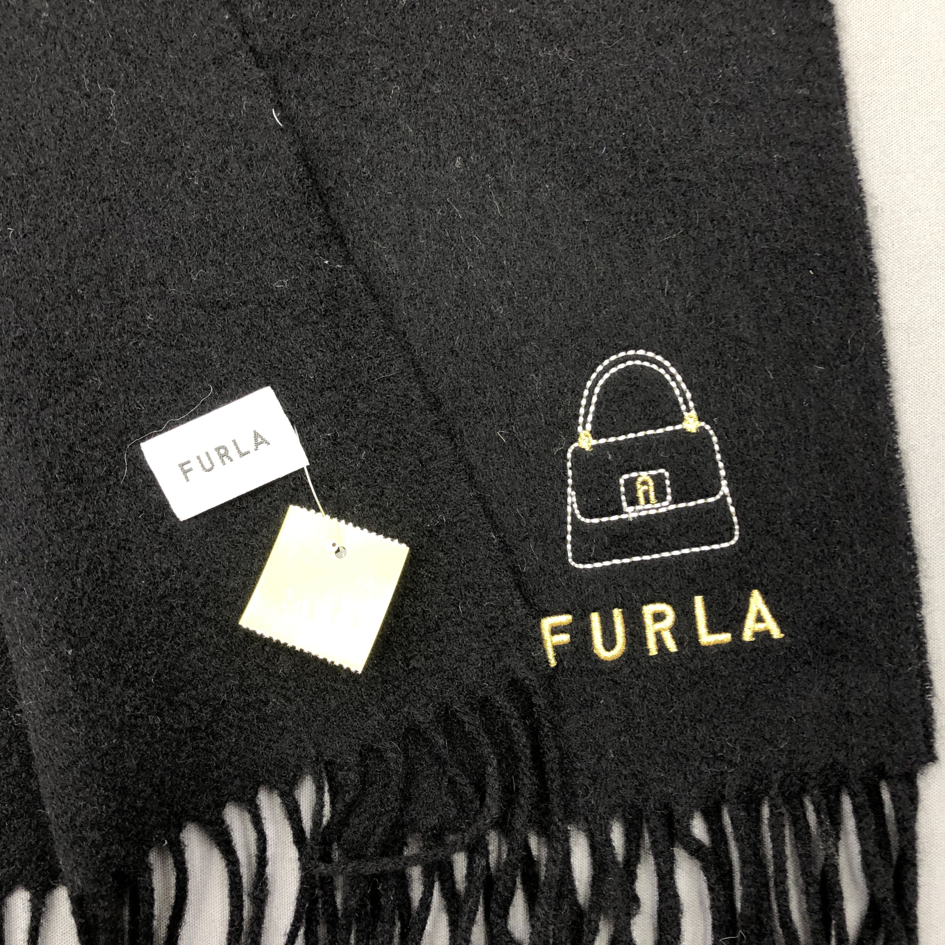 Furla Vintage Y2K Furla Scarf Muffler Fringe Wool Scarves Size ONE SIZE - 4 Thumbnail