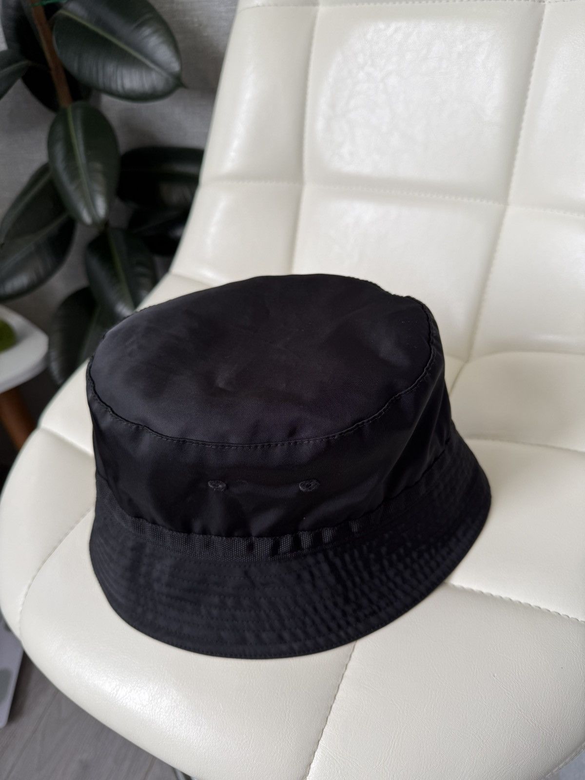 Prada Prada Nylon Bucket Hat Black Panama With Logo Made in Italy Size ONE SIZE - 11 Thumbnail