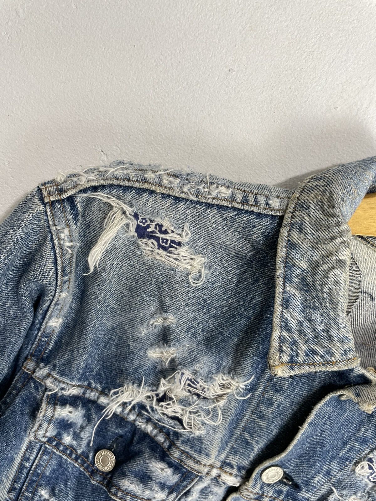 Levi's Vintage Distressed Levis Patchwork Trucker Jacket orange tab Size US M / EU 48-50 / 2 - 6 Thumbnail