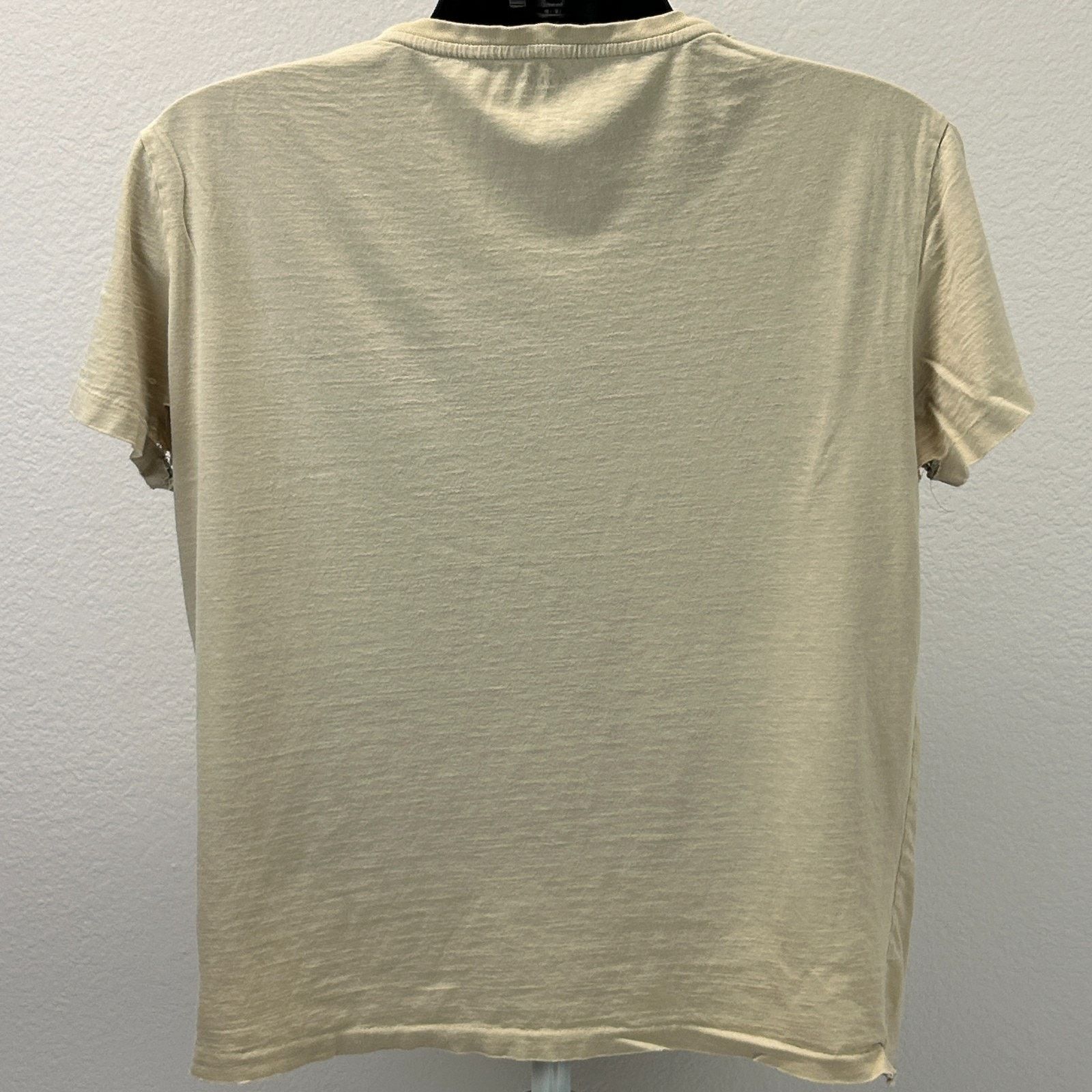 Polo Ralph Lauren Distressed Polo Ralph Lauren T Shirt Mens M Medium Beige Size US M / EU 48-50 / 2 - 2 Thumbnail