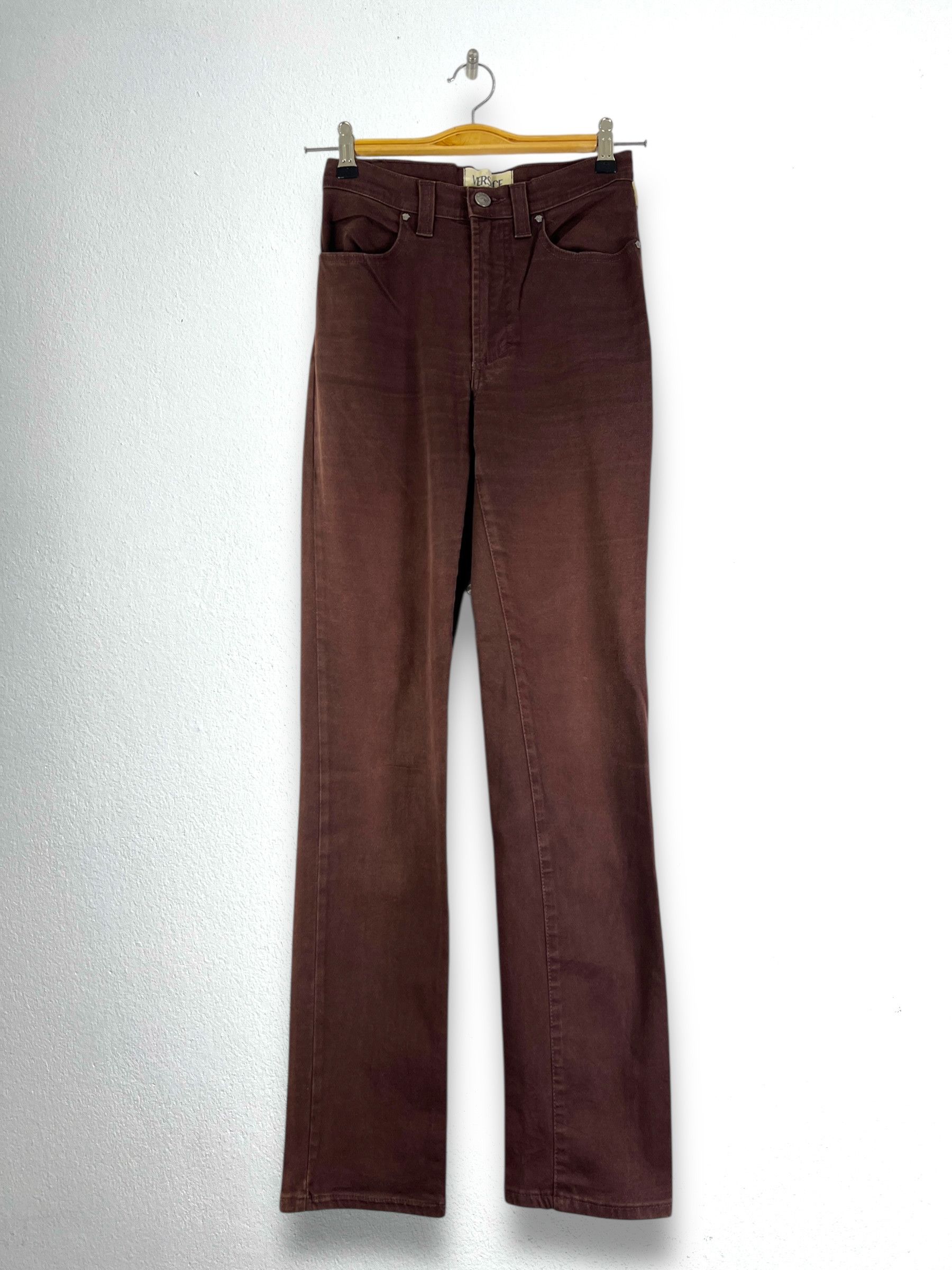 Versace Jeans Couture VERSACE Jeans Couture Brown Denim GTMP221 Size 27" / US 4 / IT 40 - 5 Thumbnail