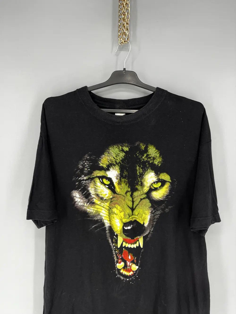 Band Tees Vintage 90s Wolf Face Boxy Fit Tee Toys Rock Size M Size US L / EU 52-54 / 3 - 6 Thumbnail
