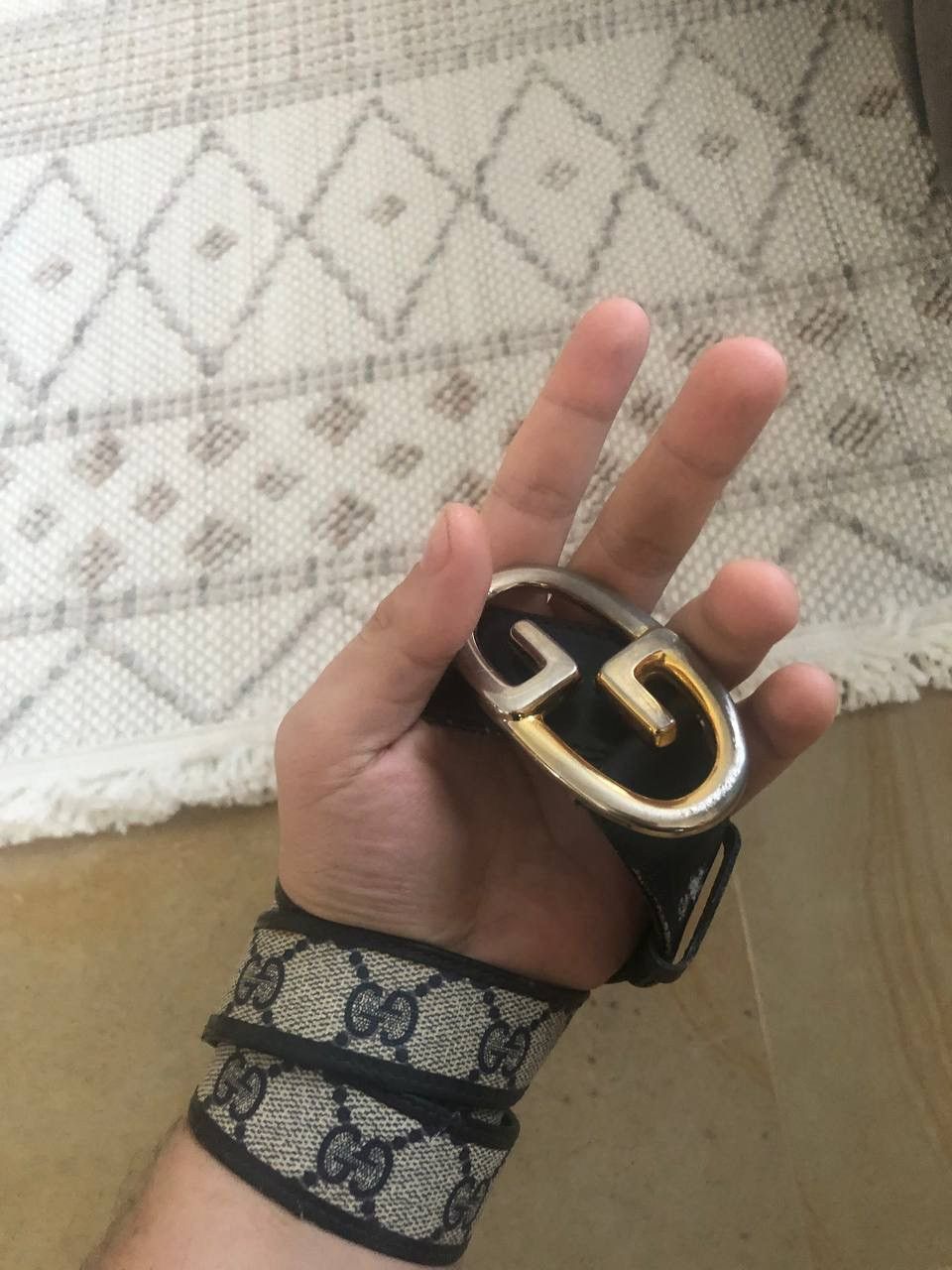 Designer × Gucci × Vintage VINTAGE 80-90s GUCCI MONOGRAM BELT Size ONE SIZE - 1 Thumbnail