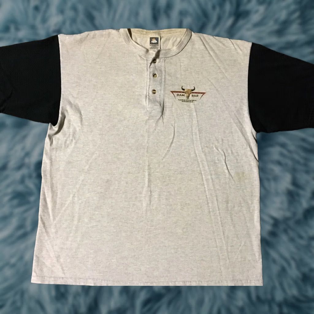 Vintage VINTAGE Lake Powell Dam Bar Faded Shirt XL Gray/BW Biker Grunge 90s USA Arizona Motorcycle Graphic Tee Mens Size US XL / EU 56 / 4 - 1 Thumbnail