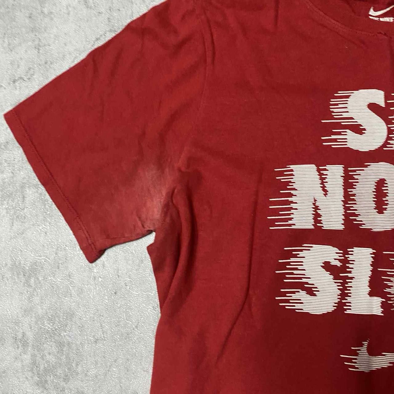 Nike Red Nike cotton t-shirt with "Say No To Slow" graphic print Size US XL / EU 56 / 4 - 3 Thumbnail