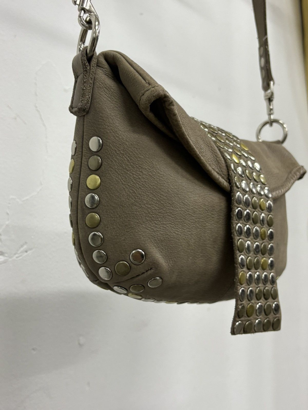 KMRii LGB GOA Lamb Leather Cyberpunk Studded Sling Bag Size ONE SIZE - 5 Thumbnail