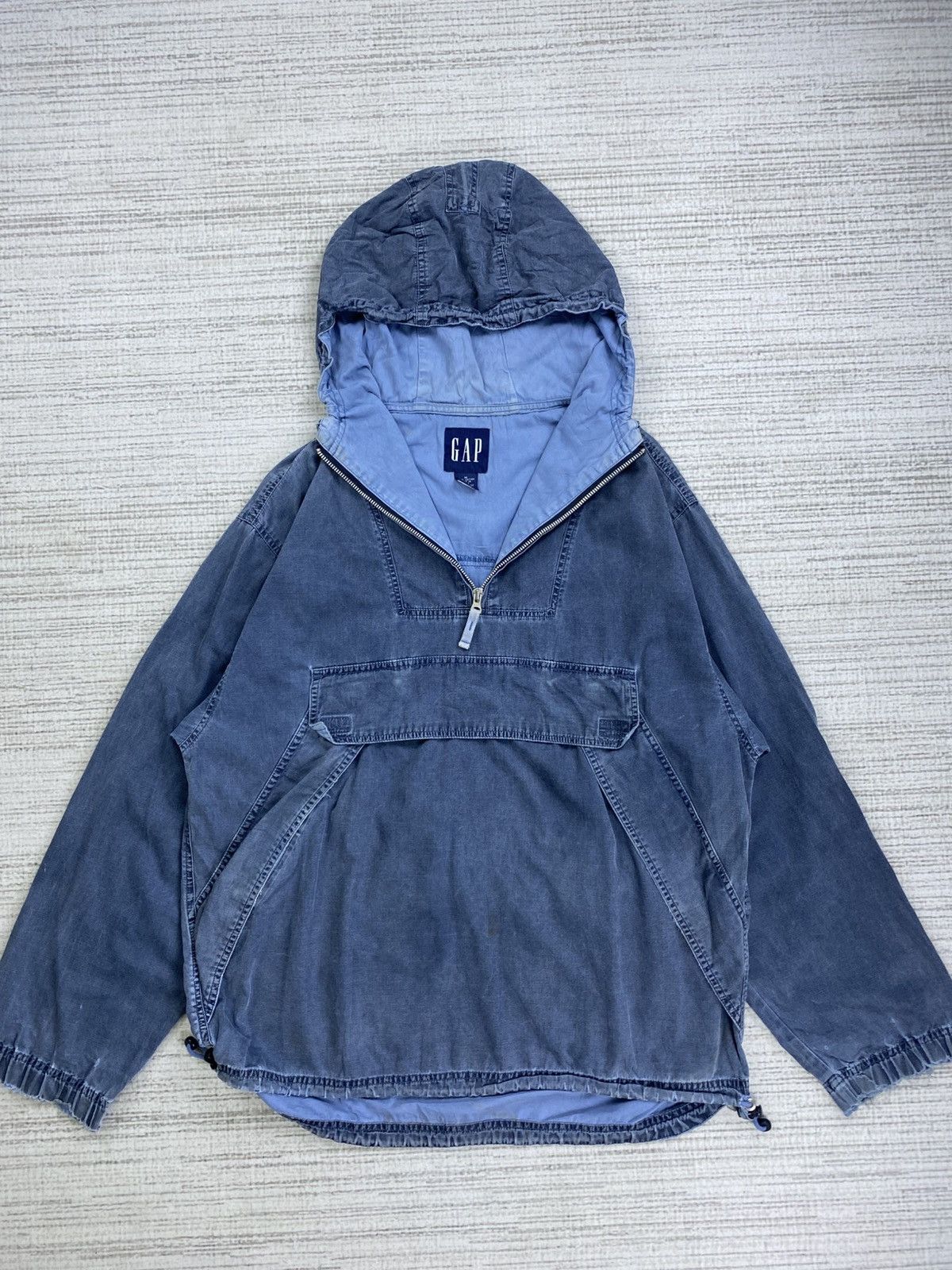 Gap × Vintage Vintage Gap Pullover Anorak Canvas Hoodie Jacket Size US L / EU 52-54 / 3 - 5 Thumbnail