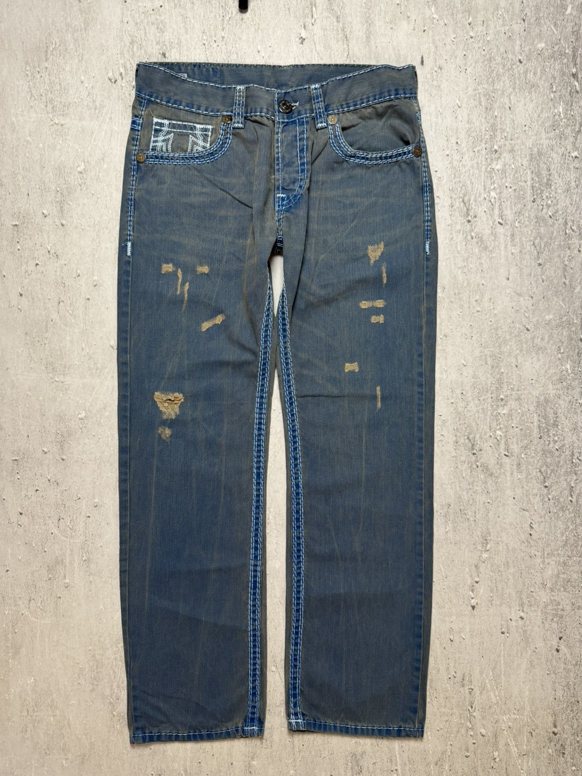 True Religion True Religion Vintage Ricky Super T Distressed Y2K Jeans Size US 36 / EU 52 - 4 Thumbnail