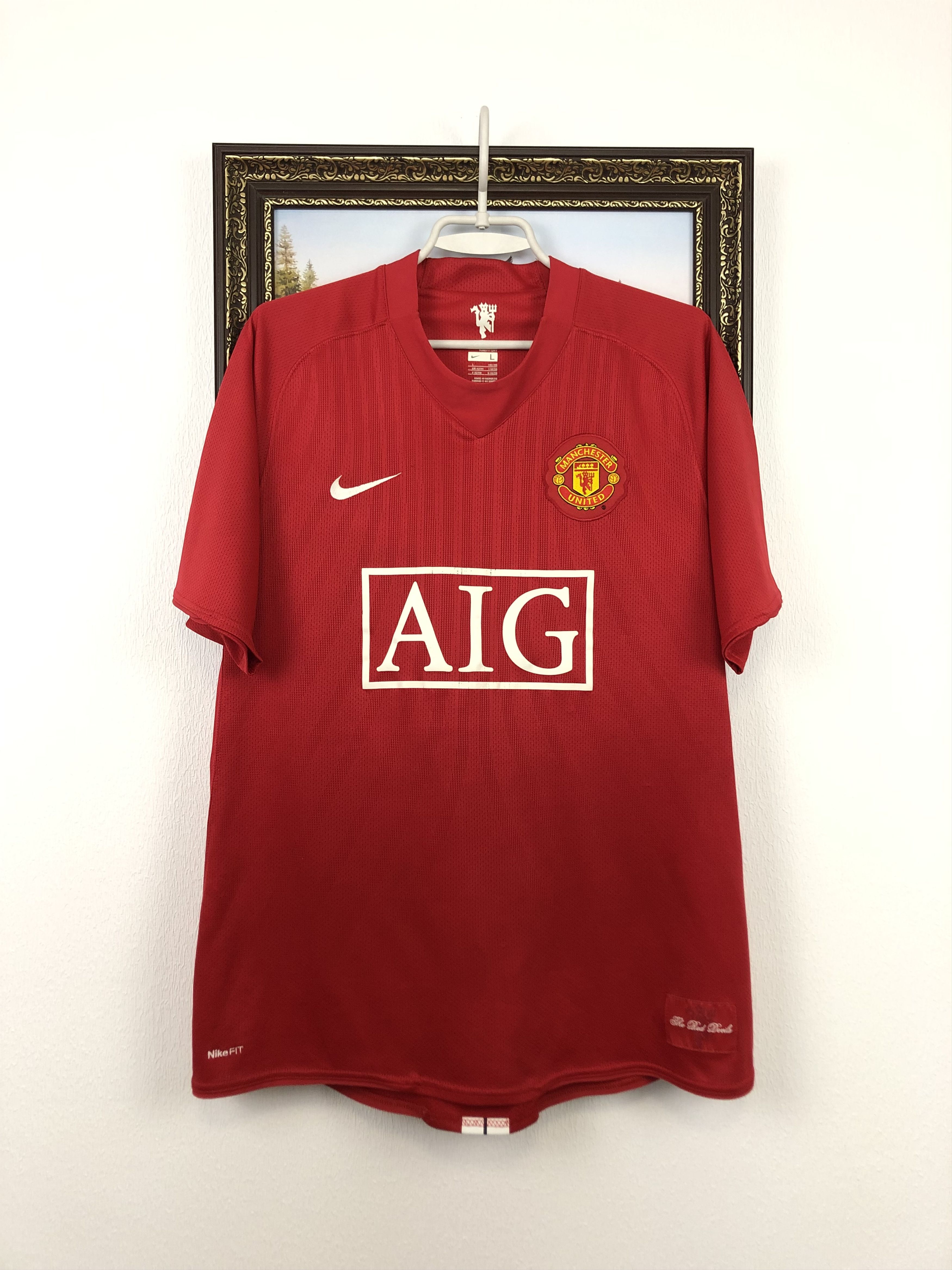 Nike Manchester United football shirt 2007 Soccer Jersey Rare Size US L / EU 52-54 / 3 - 1 Thumbnail