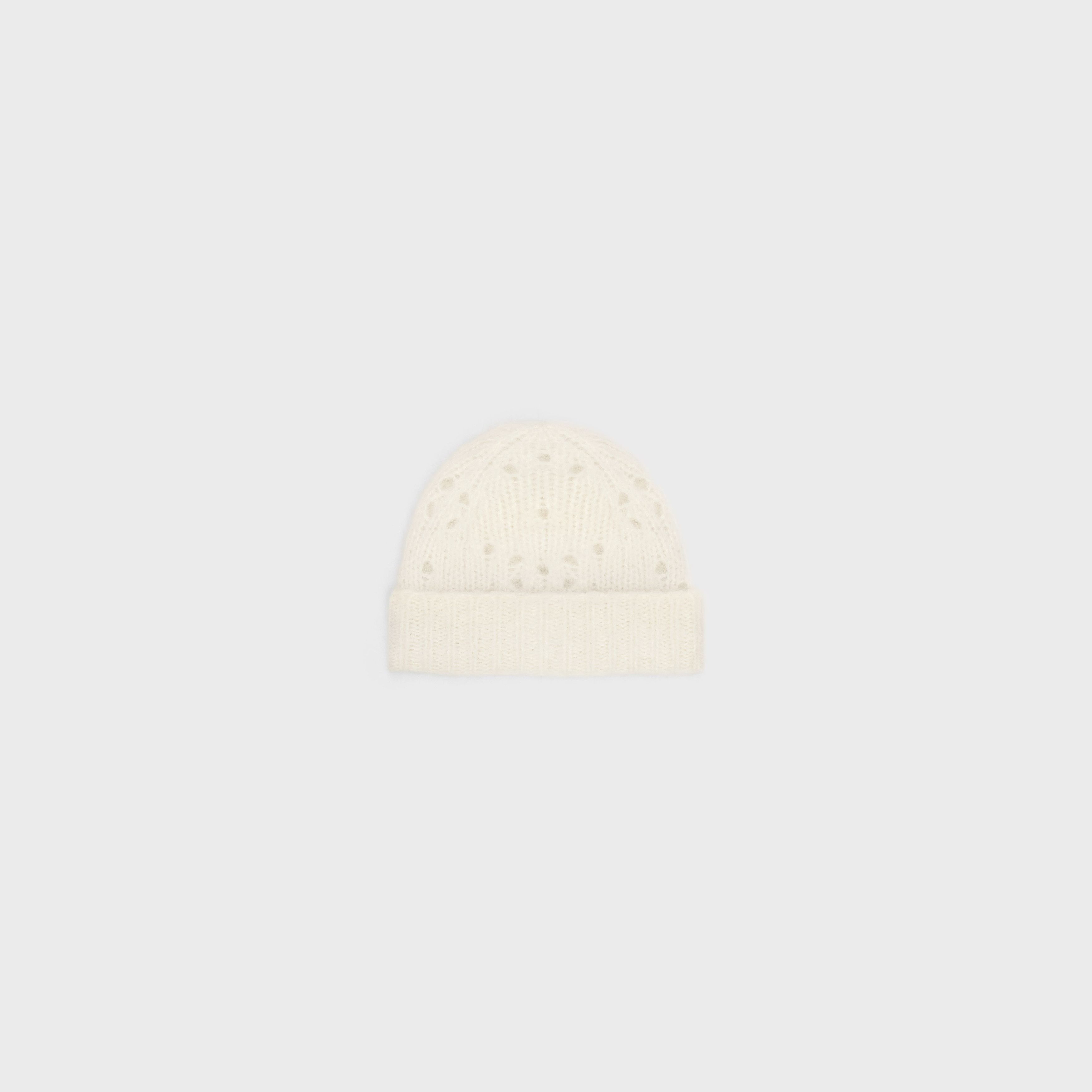 Celine beanie in fair isle alpaca wool pointelle Size ONE SIZE - 1 Thumbnail