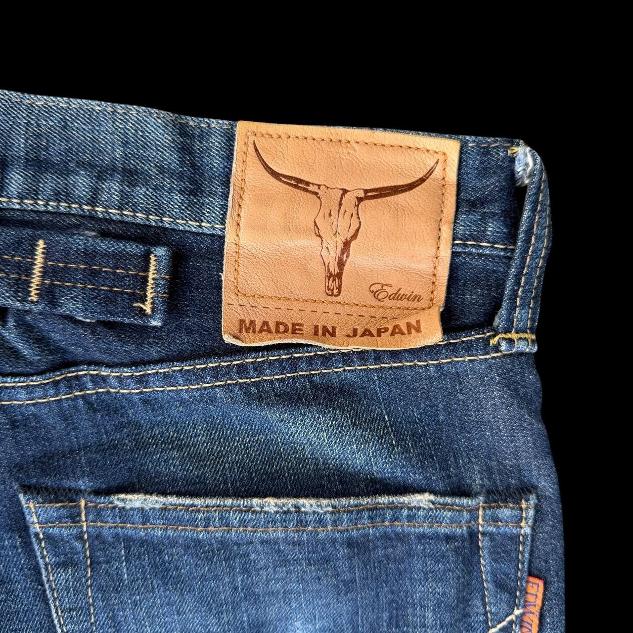 Edwin VINTAGE EDWIN 505ZX BUCKLE BACK REDLINE DISTRESSED HONEYCOMB Size US 30 / EU 46 - 18 Thumbnail