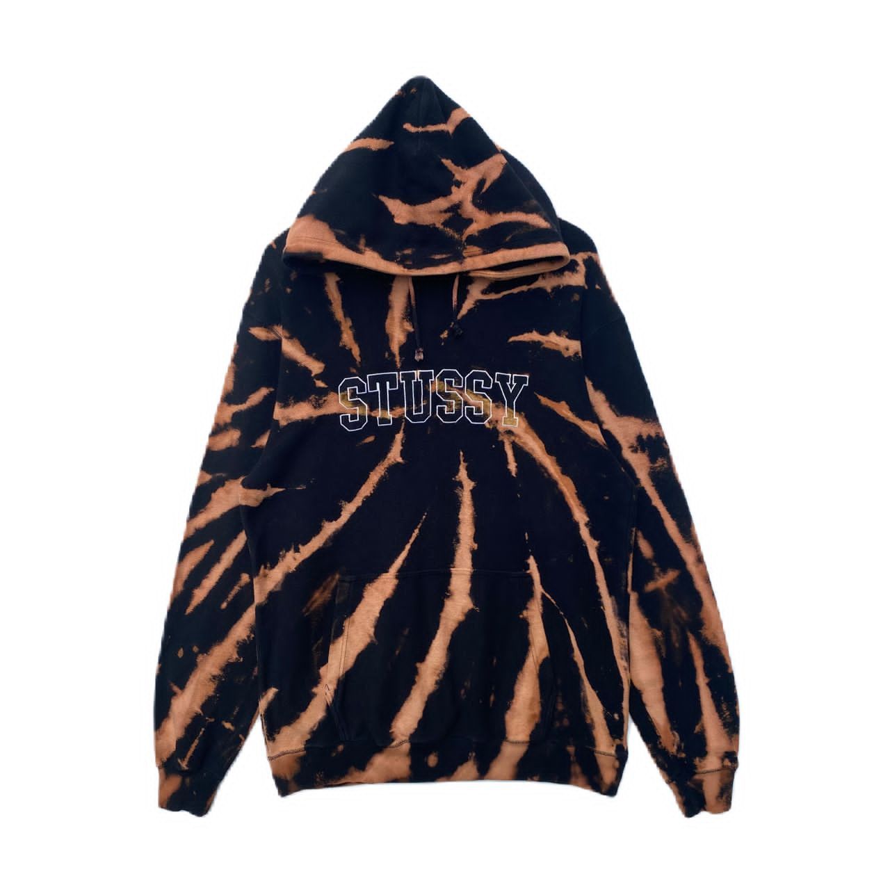 Stussy STUSSY HOODIE SPIRAL CUSTOM BLEACH WASH XL PULLOVER Size US XL / EU 56 / 4 - 1 Thumbnail