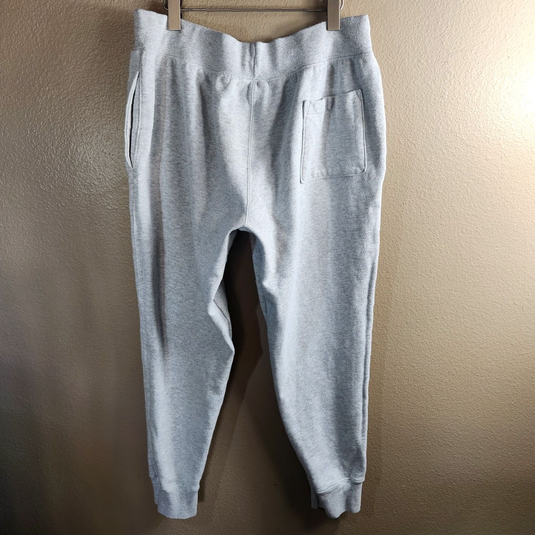 Champion Champion Jogger Pants Mens XL Gray Heather - Sweatpants, Reverse Weave, Cotton Blend, Elastic Drawstring, Pockets, Activewear Size US 36 / EU 52 - 4 Thumbnail