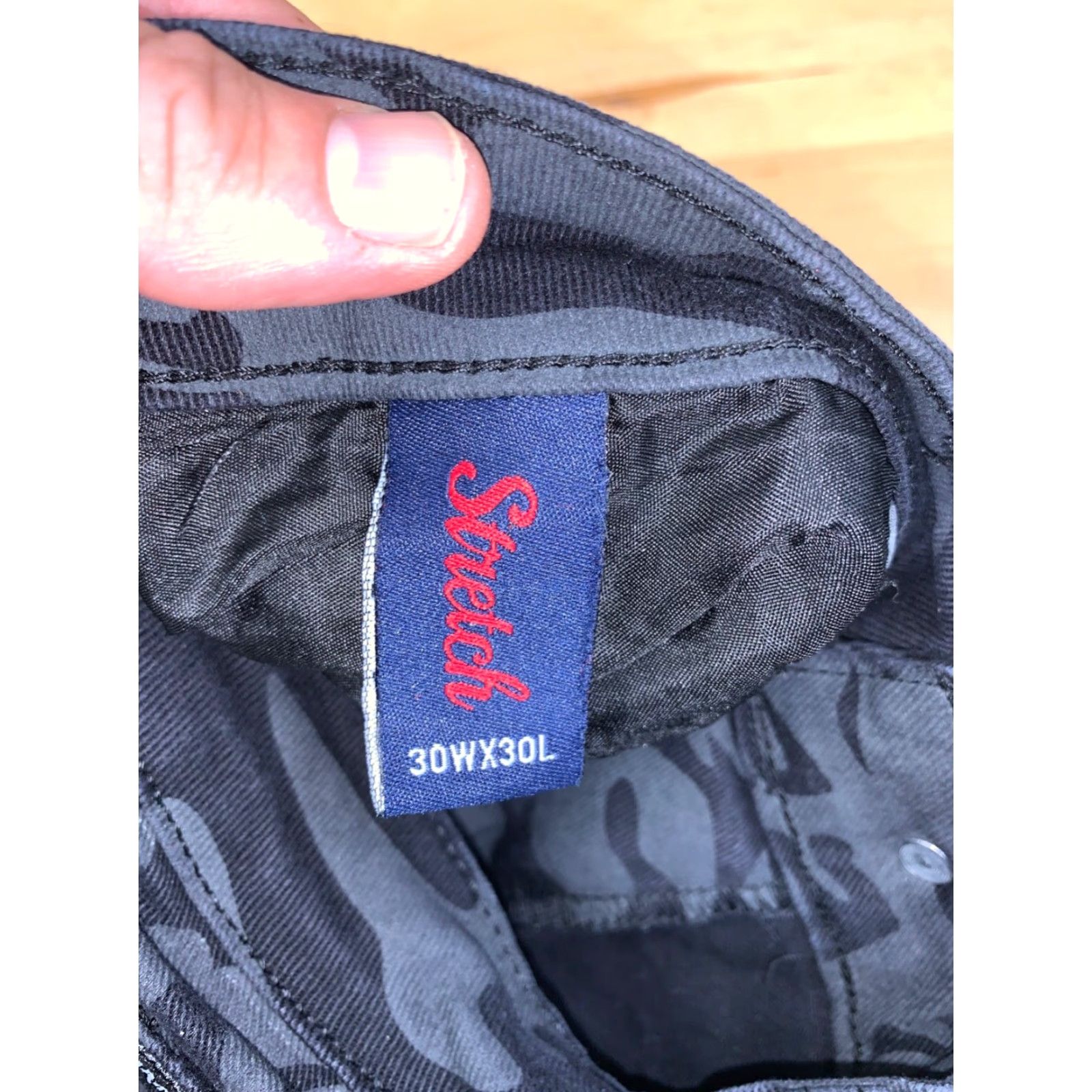 Phat Farm VINTAGE Phat Farm Pants Skinny Mens 30x28 Black Camo Stretch Y2K 2000s Cargo 11516 Size US 30 / EU 46 - 4 Thumbnail
