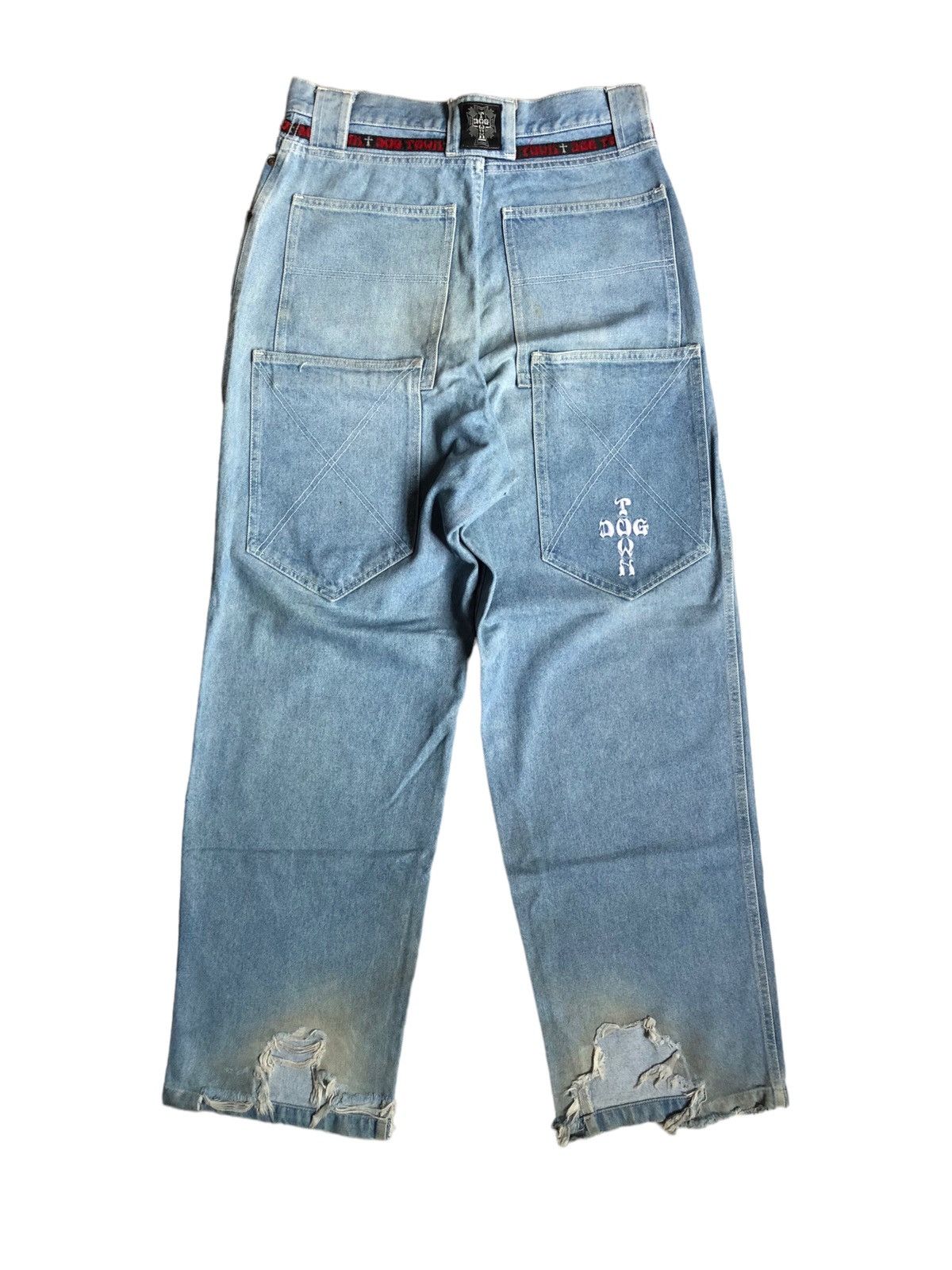Dogtown × JNCO Distressed Dogtown Baggy Hip Hop Skateboard Pants Size US 30 / EU 46 - 2 Thumbnail