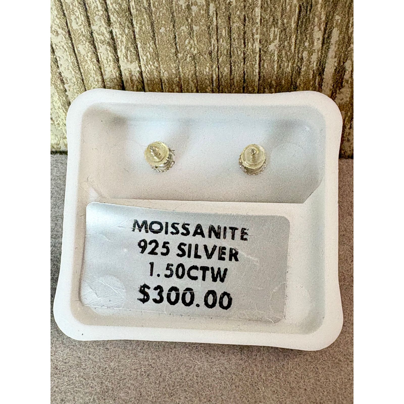 Jewelry 1.5 CTW VVS1 D Moissanite Stud Earrings Sterling Silver Size ONE SIZE - 3 Thumbnail