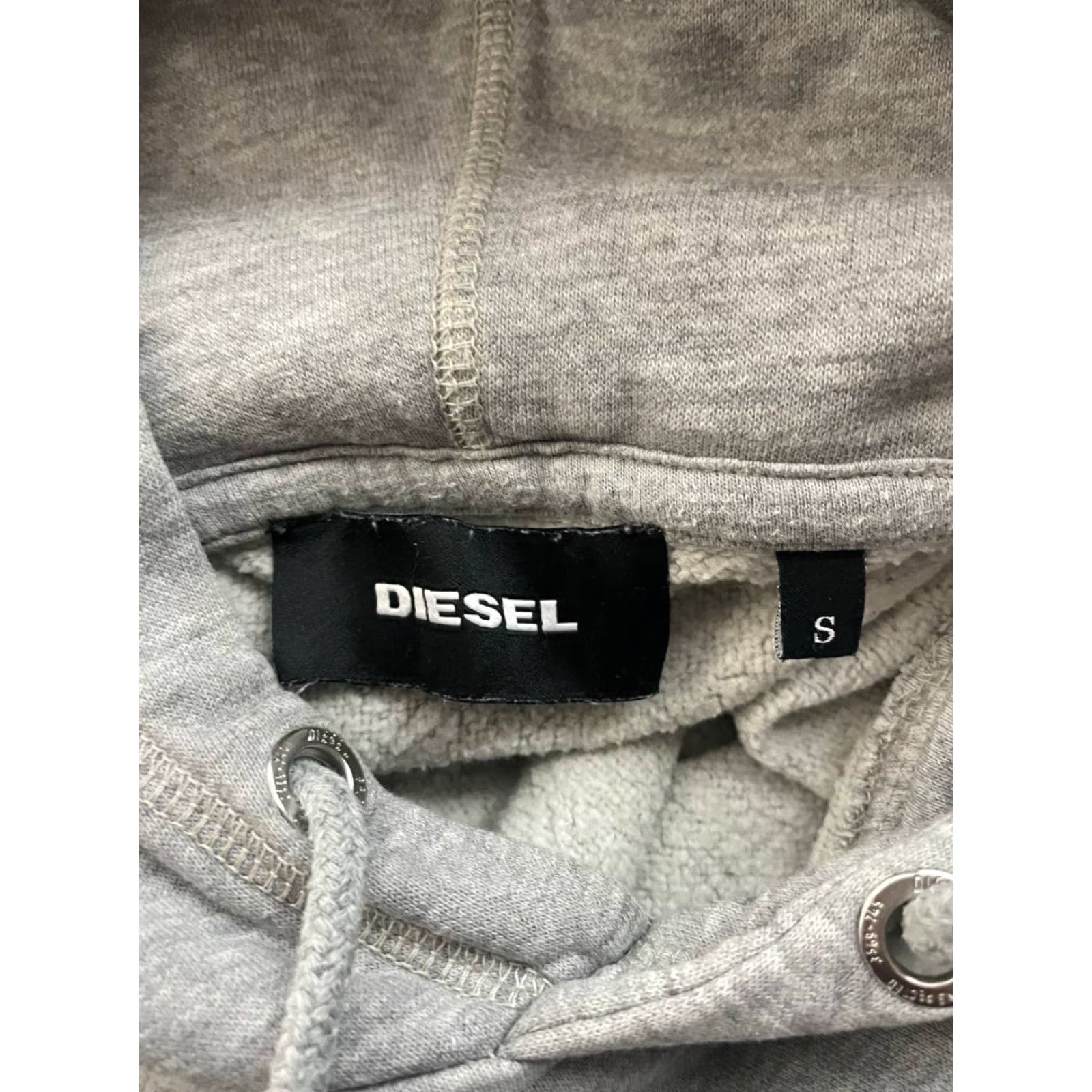 Diesel Diesel Hoodie Mens Size S Gray Cotton Long Sleeve Drawstring Kangaroo-Pocket Hooded Pullover Size US S / EU 44-46 / 1 - 3 Thumbnail