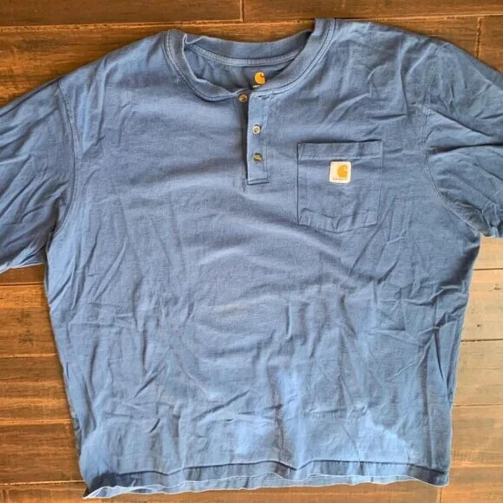 Carhartt Carhartt K87 Men's Workwear Short Sleeve T-Shirt - Blue, 2XL Size US XXL / EU 58 / 5 - 1 Thumbnail