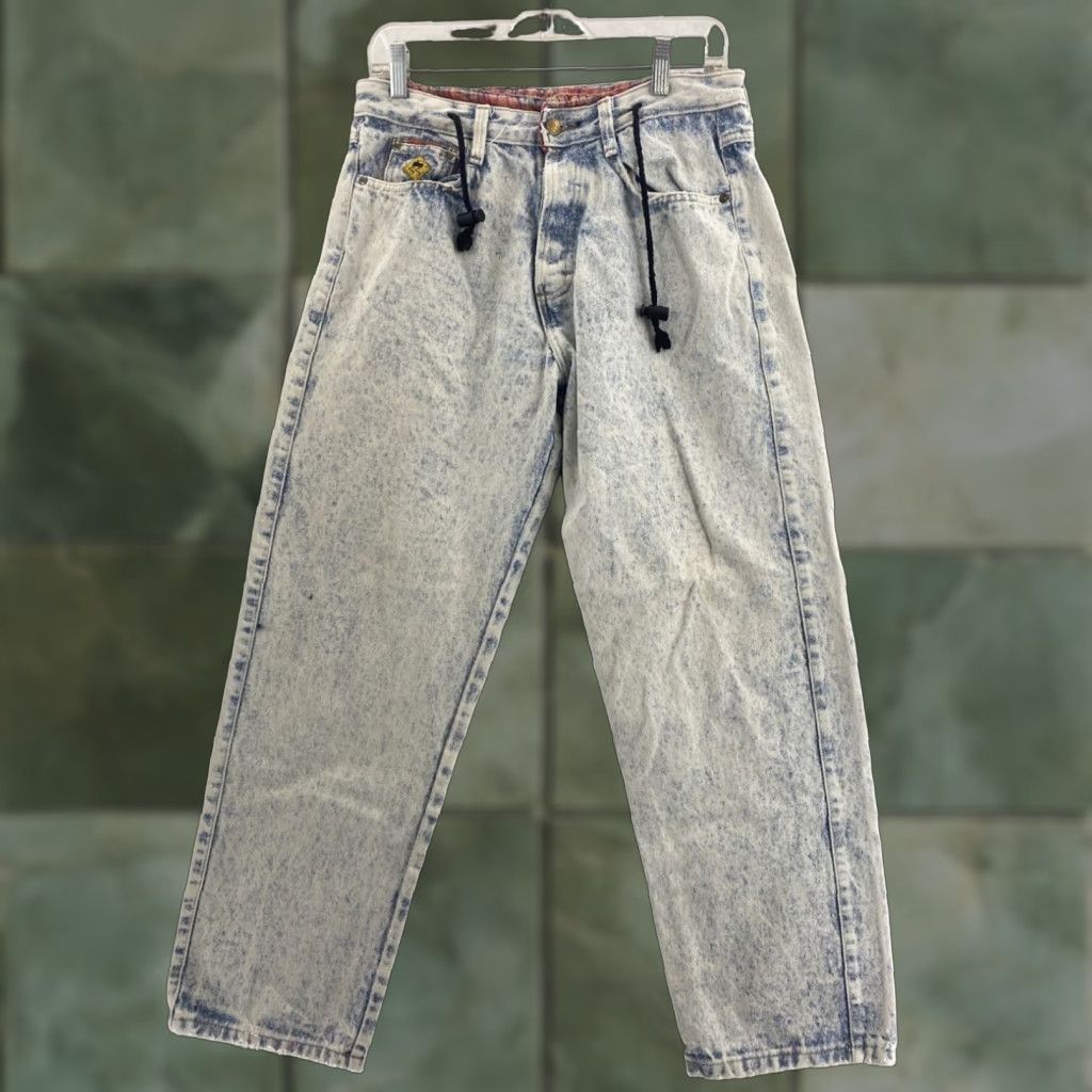 Vintage VINTAGE Skidz Jeans Mens Stonewashed Distressed 30x29 Blue Cotton Blend 80s Grunge Mens Size US 30 / EU 46 - 1 Thumbnail