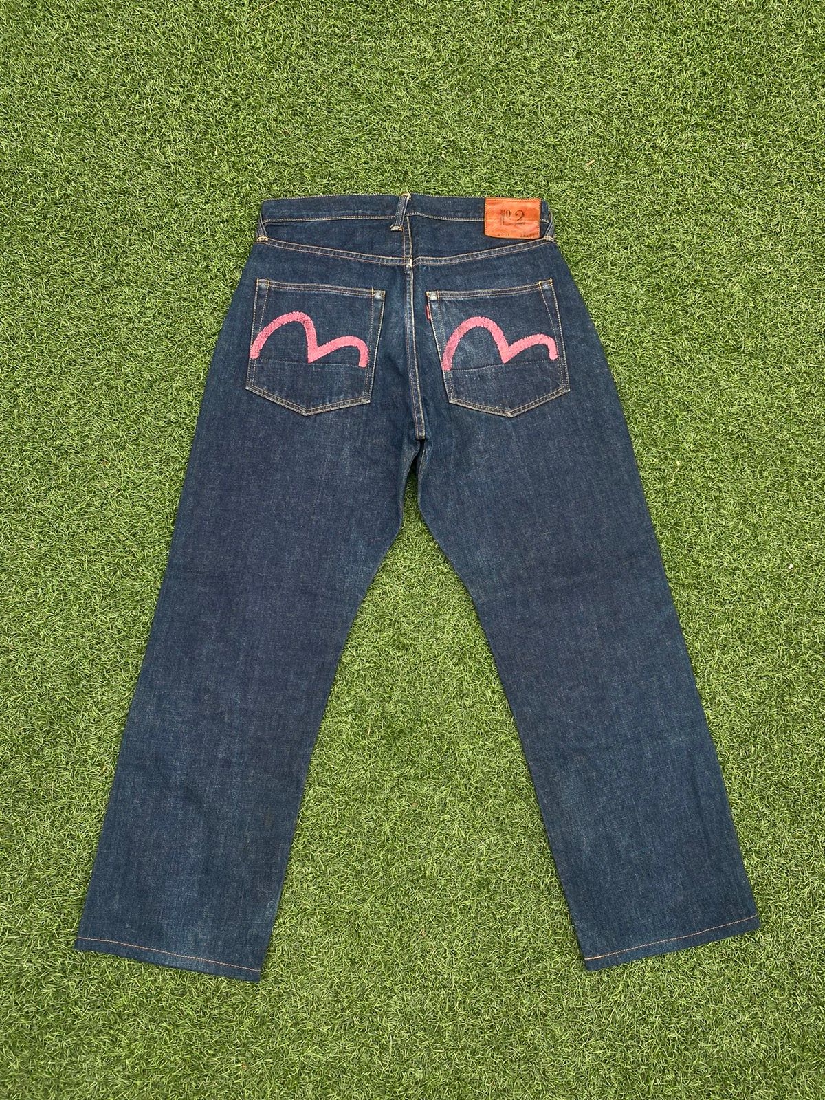 Pre-owned Evisu Jeans No.2 Pink Sea Gulls Made In Japan Selvedge In Denim