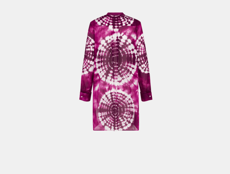 Dior o1w1db10326 521B55 Blouse in Purple/White Size L / US 10 / IT 46 - 2 Thumbnail