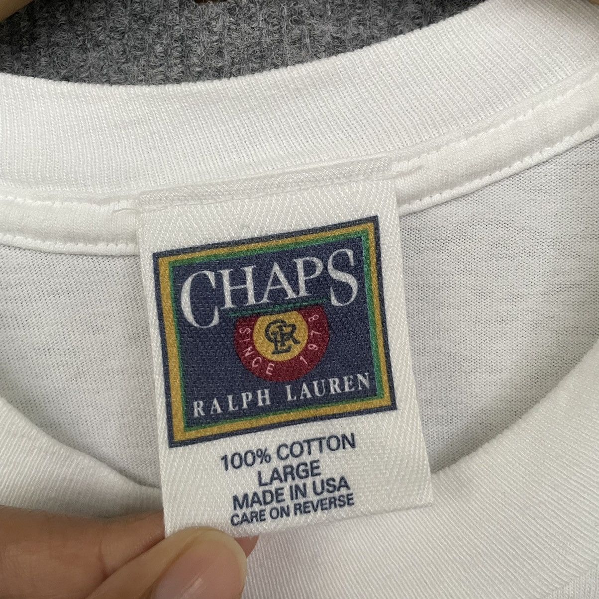 Chaps Ralph Lauren × Vintage Vintage 1990s Chaps Ralph Lauren Mirror Print T Shirt Size US L / EU 52-54 / 3 - 6 Thumbnail