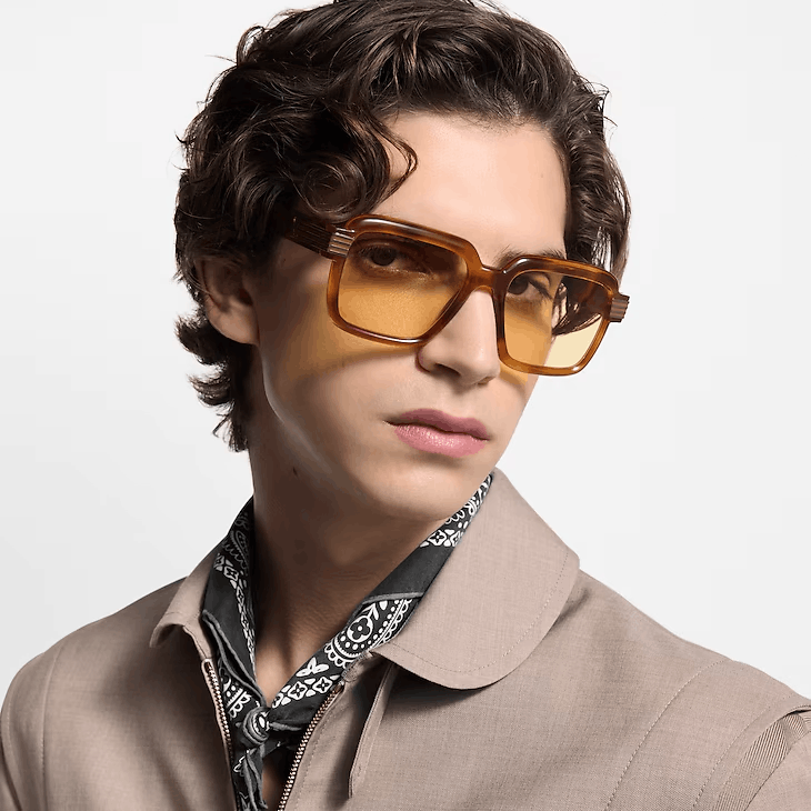 Louis Vuitton LV Slide Large Square Round Sunglasses Size ONE SIZE - 4 Thumbnail