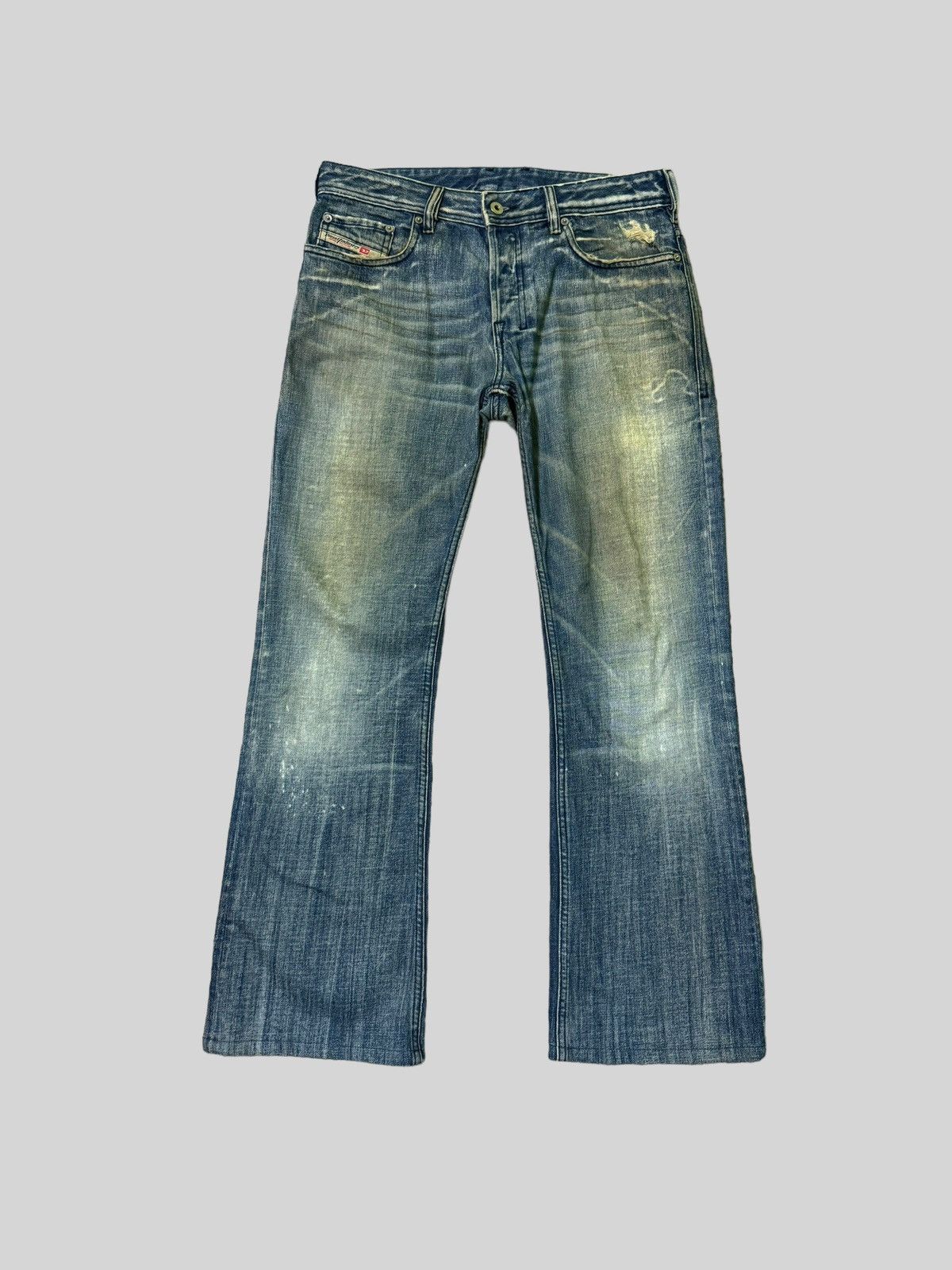 Japanese Brand × Vintage Flared Diesel Industry Thrashed Distressed Denim Size US 31 - 1 Thumbnail