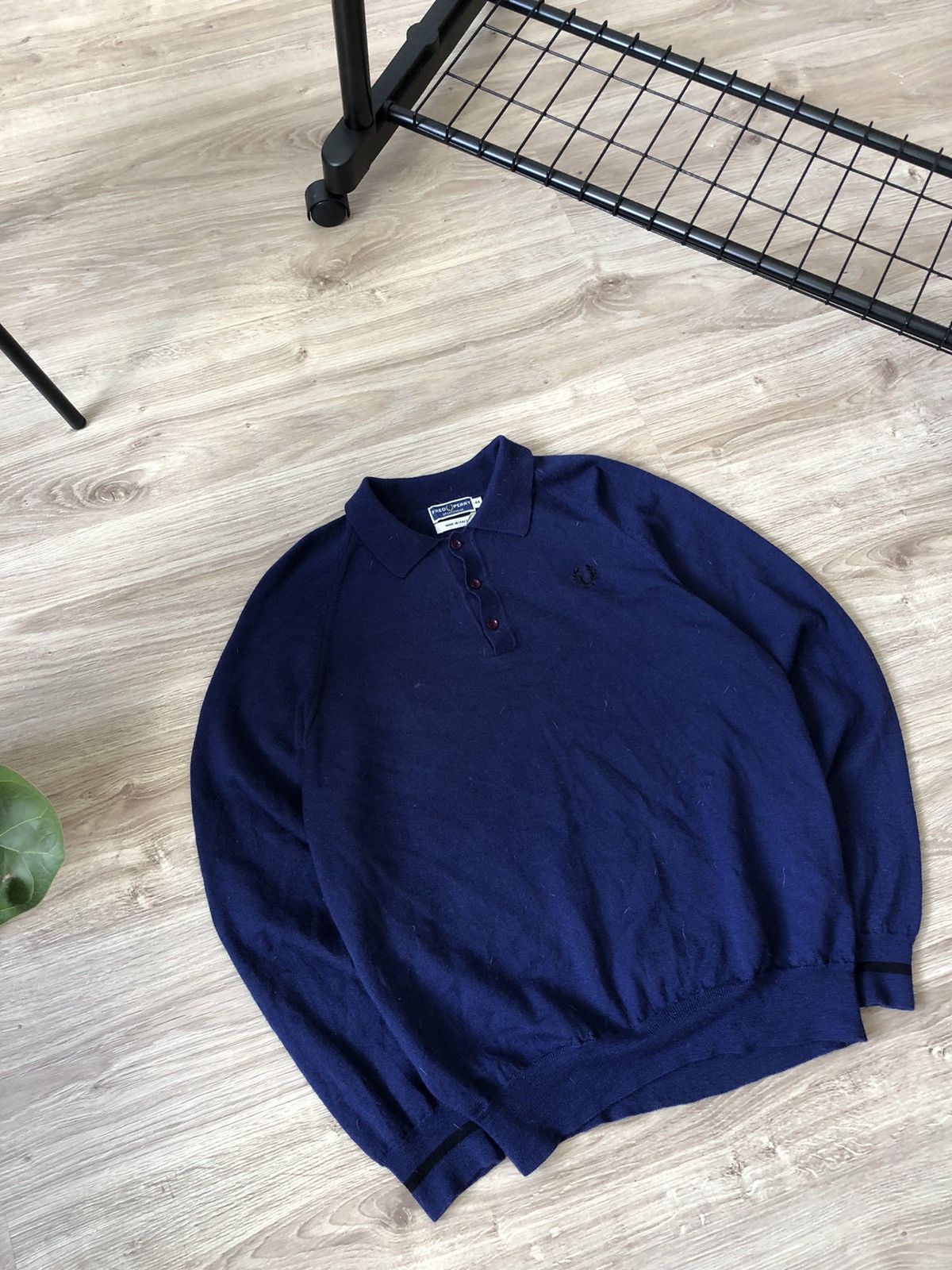 Fred Perry × Vintage Vintage Fred Perry Wool Long Sleeve Sweater Made in Italy Size US S / EU 44-46 / 1 - 2 Thumbnail