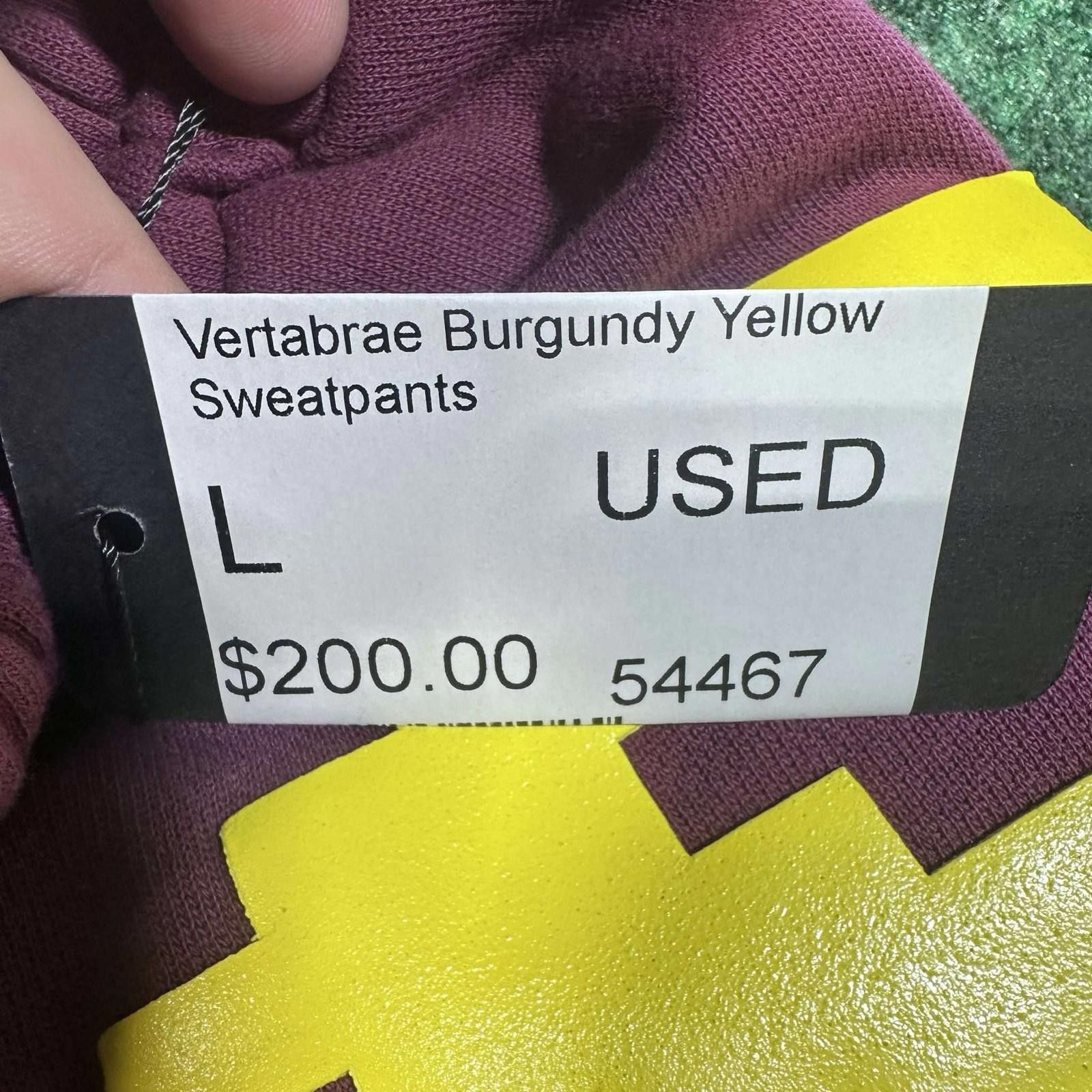Vertabrae Vertabrae Burgundy Yellow Sweatpants L Used Size US 34 / EU 50 - 4 Thumbnail