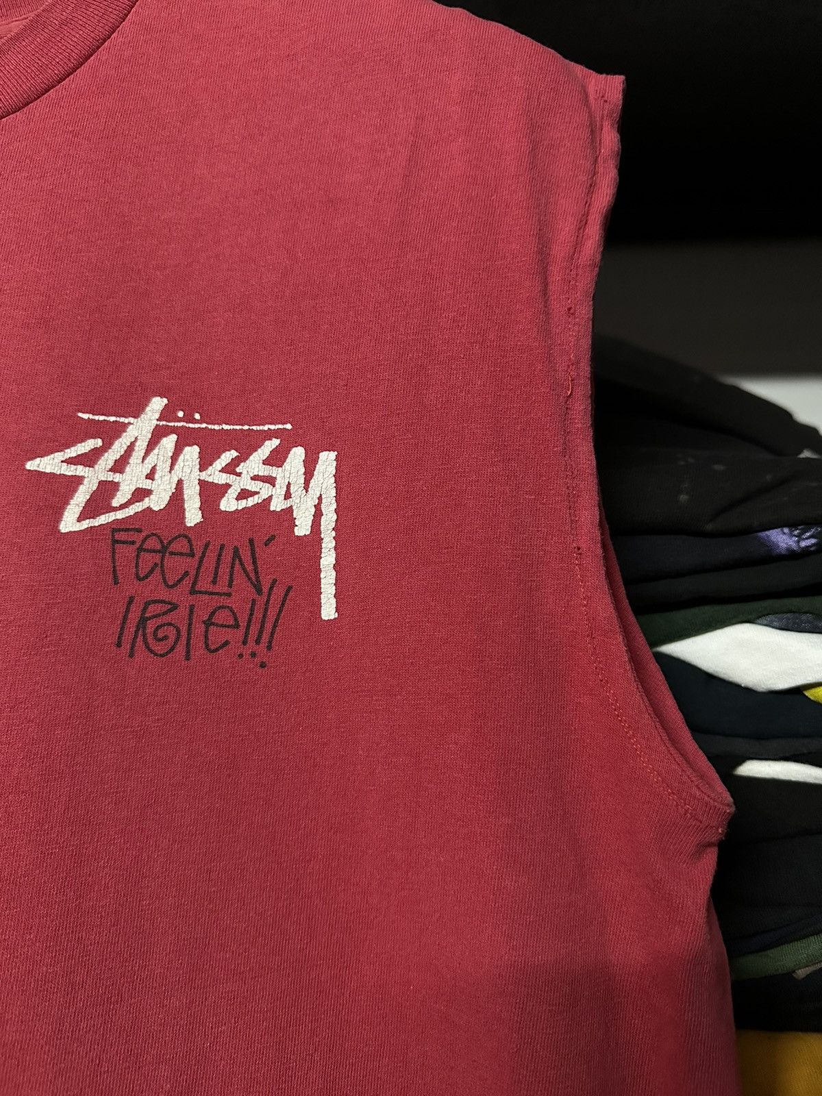 Stussy Vintage 80s Stussy Rasta Feelin Irie Faded Tee Size US L / EU 52-54 / 3 - 10 Thumbnail