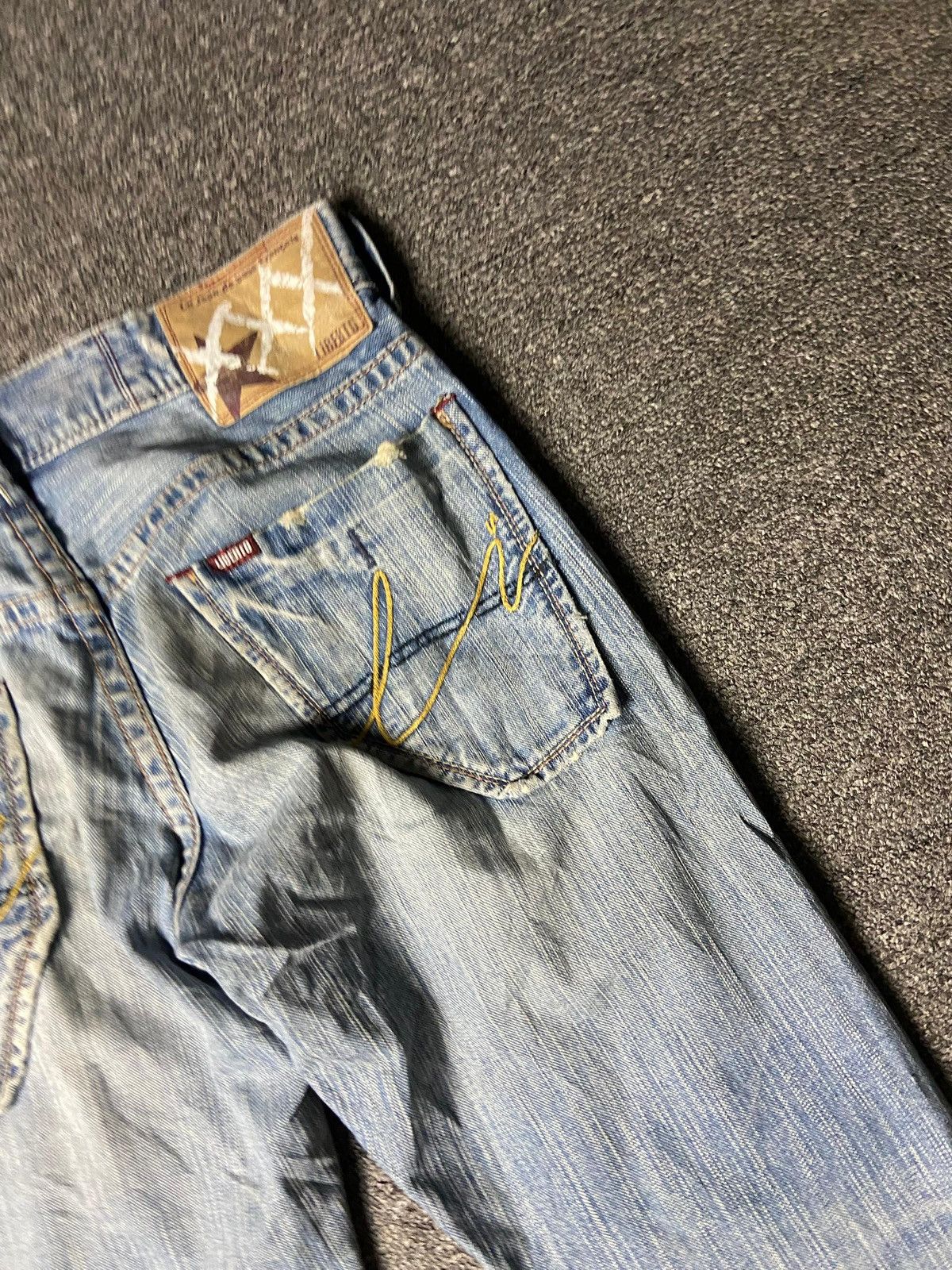 Japanese Brand Liberto XXX Distressed Ripped Denim Jeans (165) Size US 32 / EU 48 - 3 Thumbnail