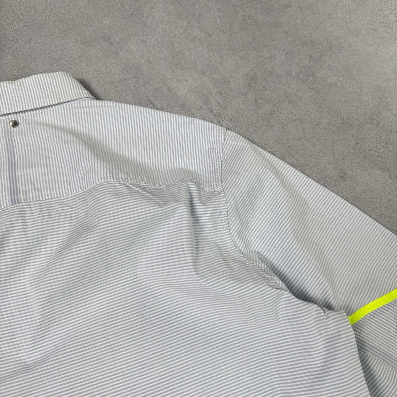 OAMC OAMC LS FRAME SHIRT Lo Blue/White Stripe/Flo Yellow Rigid Size US L / EU 52-54 / 3 - 15 Thumbnail