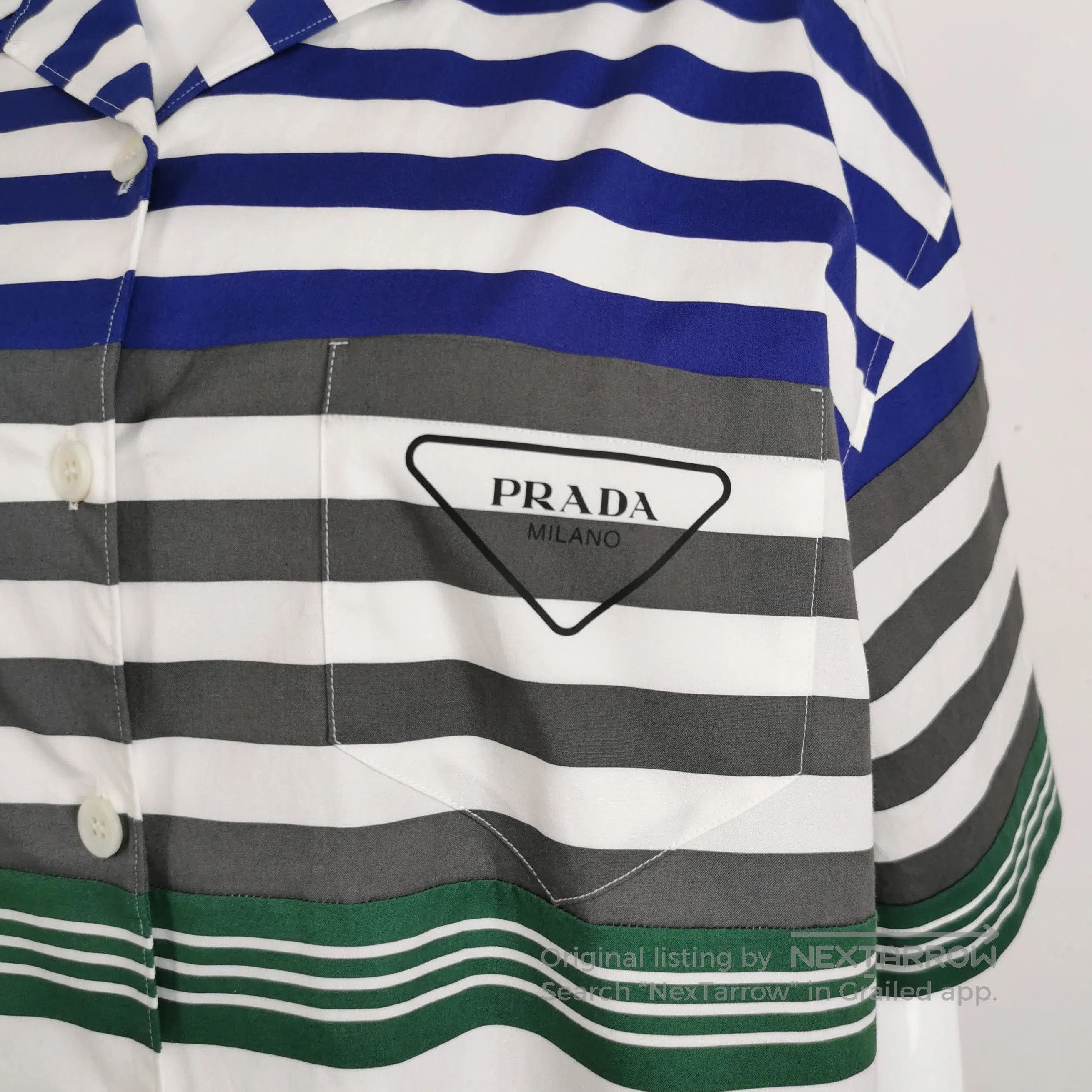 Prada Prada Colorful Striped Logo Polo Dress . Size M / US 6-8 / IT 42-44 - 2 Thumbnail