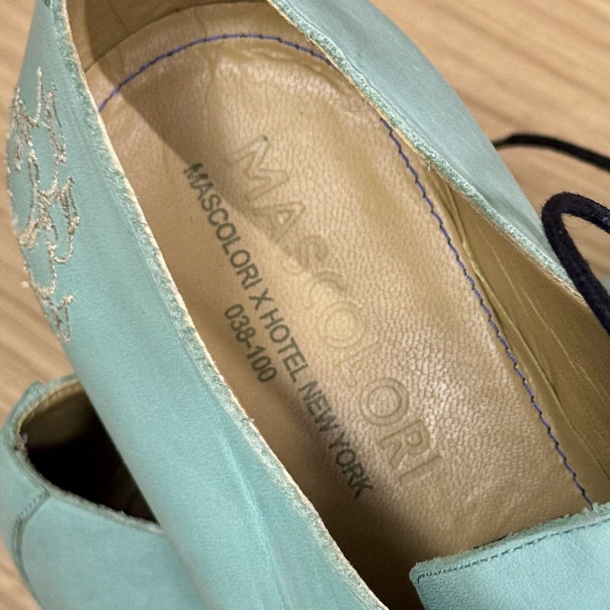 Other Mascolori x Hotel New York Limited Edition Mint Green Derby Size US 12 / EU 45 - 4 Thumbnail