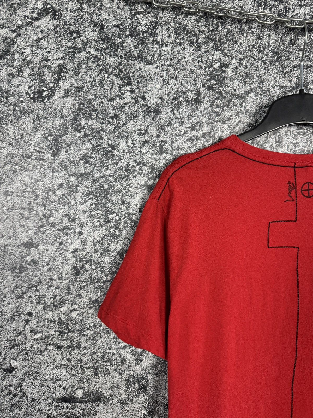 Japanese Brand Religion Red T-Shirt Playing Skeleton Graphic Tee Size L-XL Size US L / EU 52-54 / 3 - 12 Thumbnail