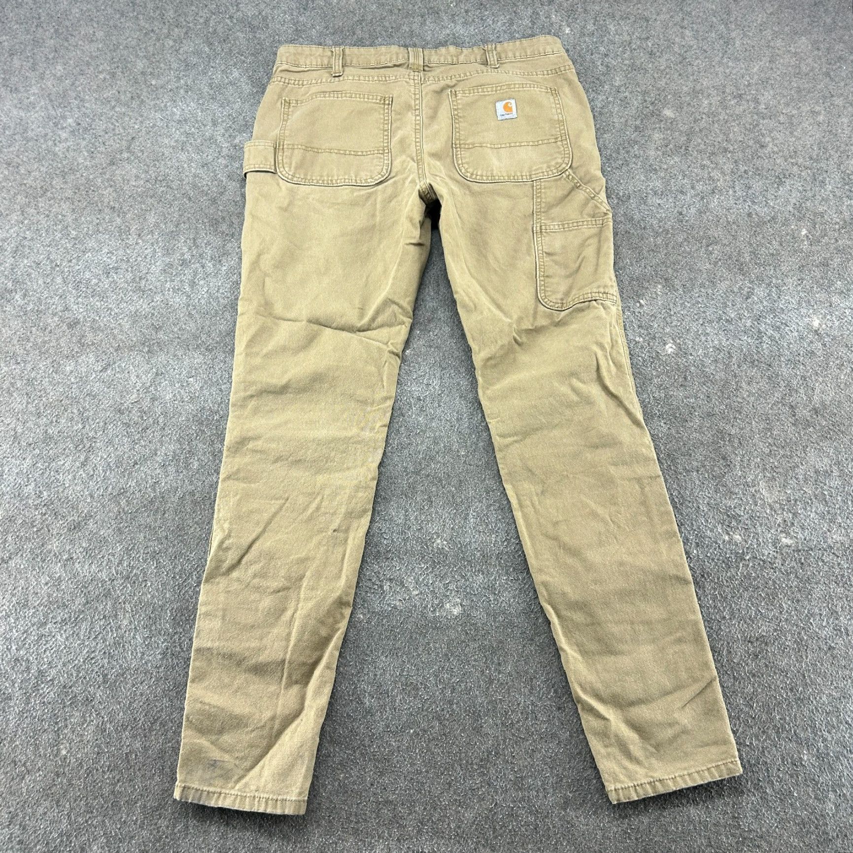 Carhartt Carhartt Pants Womens 12 Tall Brown Tan Slim Fit Straight Leg Cotton Rugged Flex Size 34" / US 12 / IT 48 - 7 Thumbnail